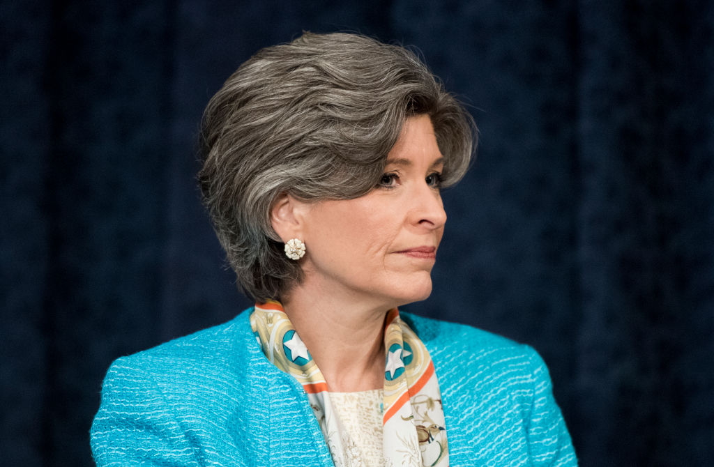 Senator Joni Ernst arrives at Andrew Wheeler EPA Confirmation Hearing