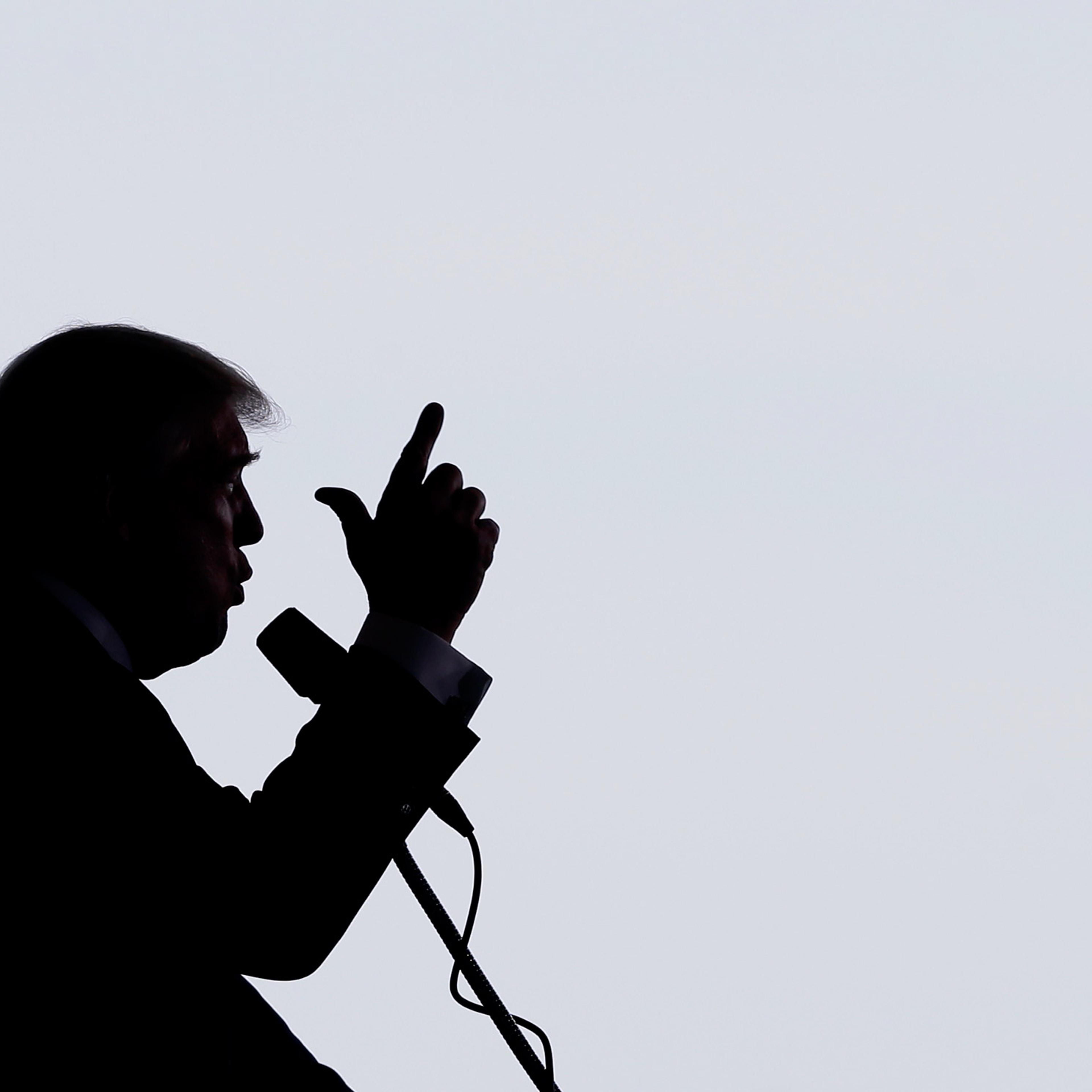 Republican presidential candidate Donald Trump speaks during a rally, Friday, May 6, 2016, in Omaha, Neb. (AP Photo/Charlie Neibergall)