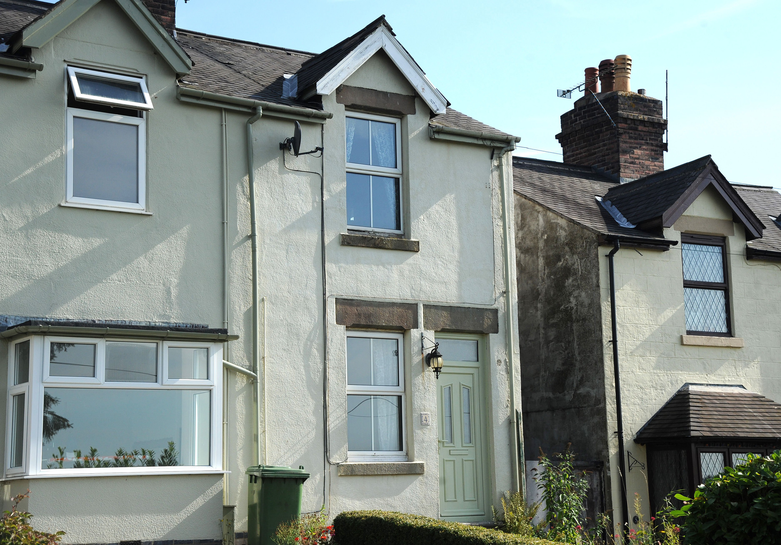 General view, of 4 Primrose Cottages (centre), Hazelwood Hill, Derbyshire, believed to be the former family home of Mia Ayliffe-Chung, a 21-year-old British woman stabbed to death at a backpackers' hostel in Australia by an attacker shouting ''Allahu Akb