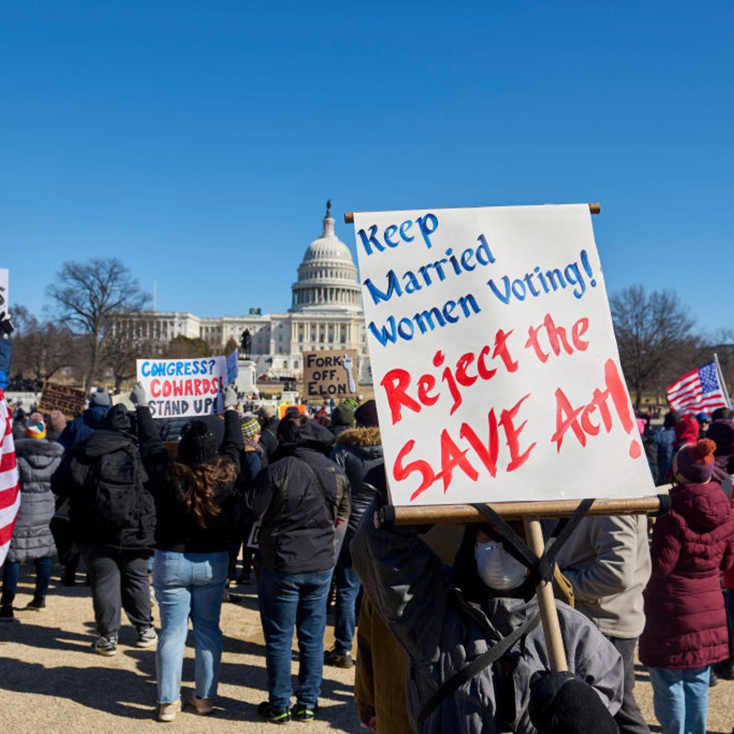 Protest Against SAVE Act