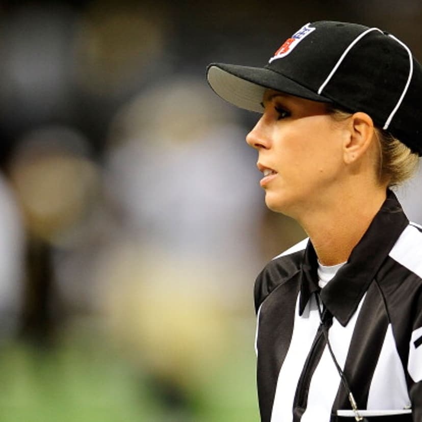 Sarah Thomas at a preseason game between the Oakland Raiders and the New Orleans Saints in New Orleans on Aug. 16, 2013 .
