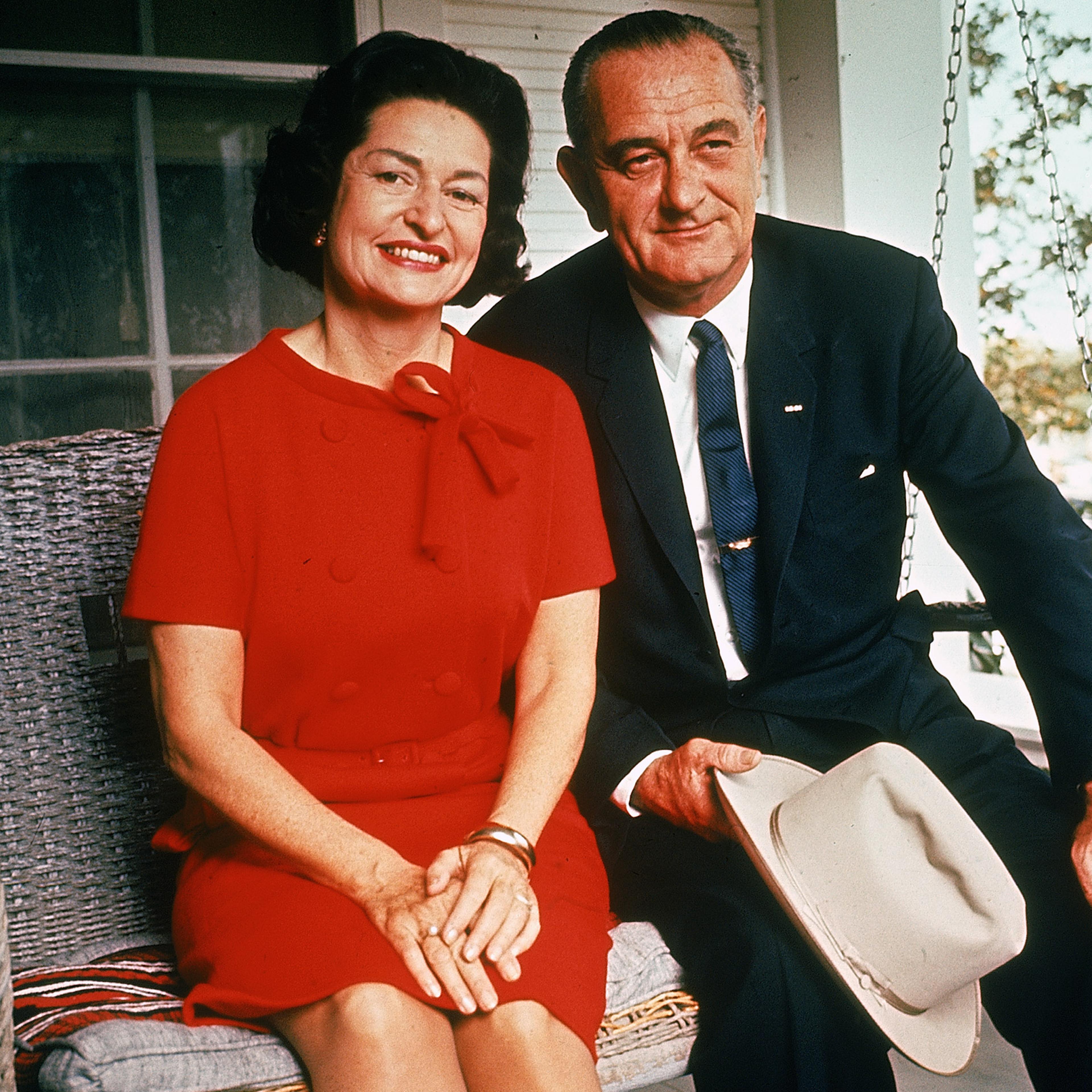 LBJ and Ladybird at home, 1964