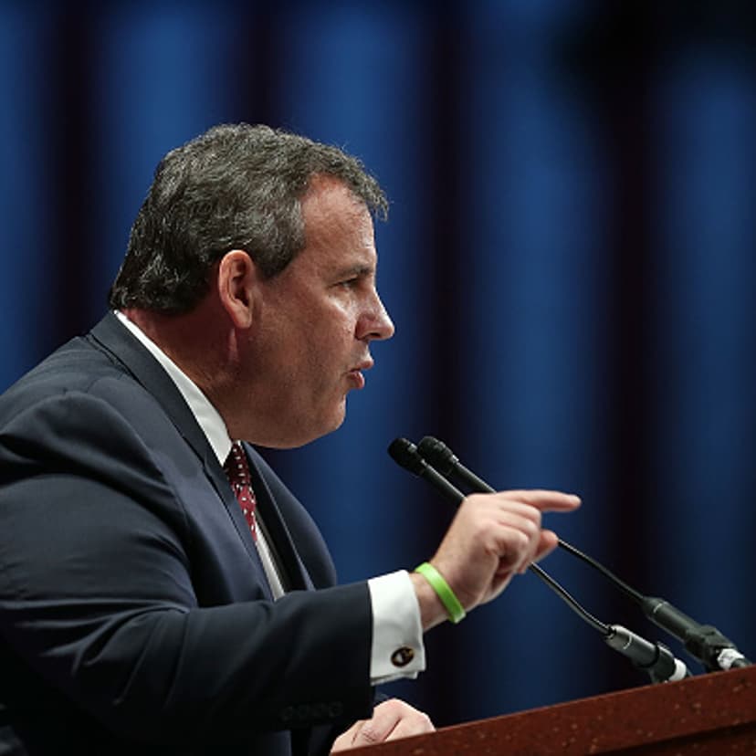 Republican presidential candidate New Jersey Governor Chris Christie speaks during the Sunshine Summit conference being held at the Rosen Shingle Creek on November 14, 2015 in Orlando, Florida.