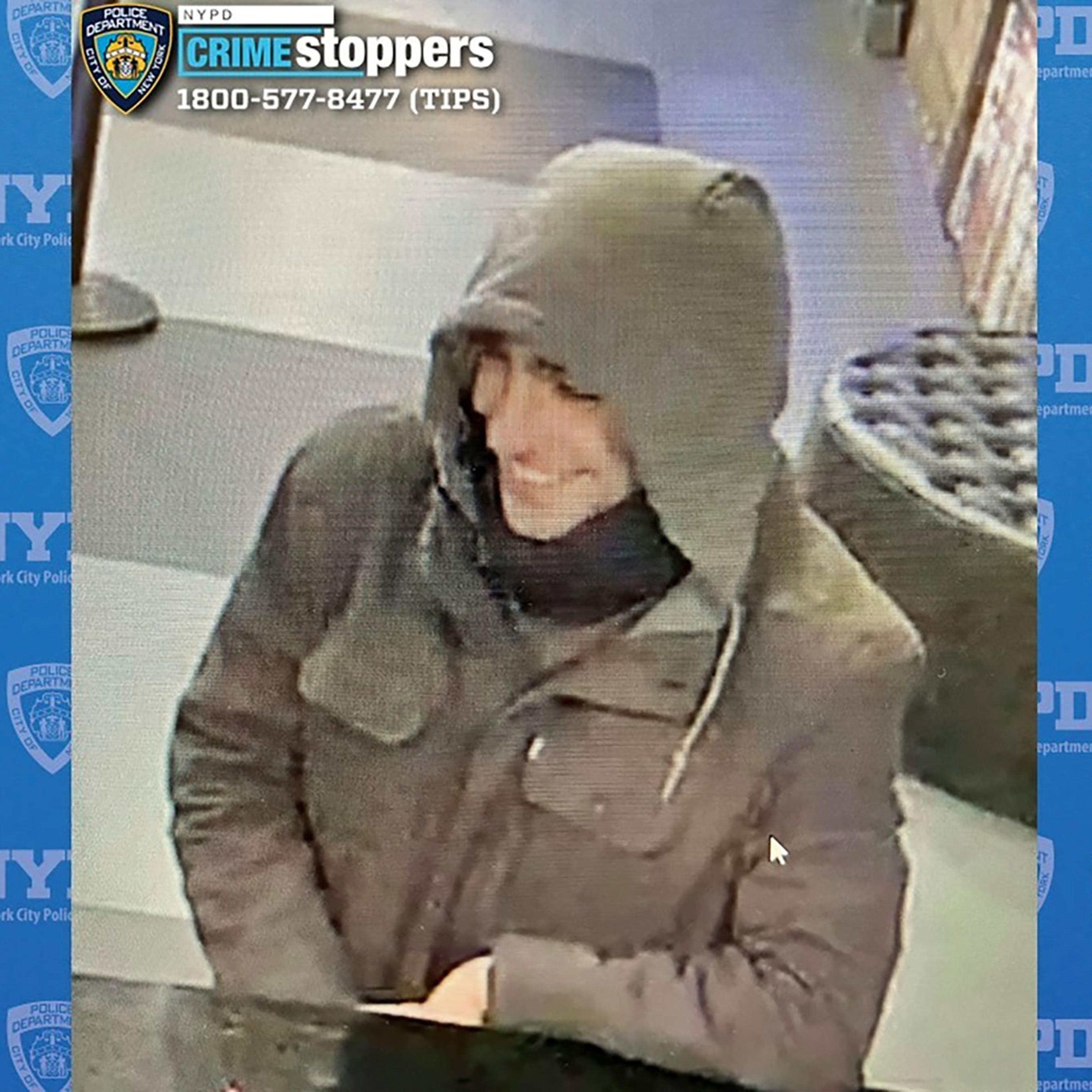 This image provided by the New York City Police Department shows a man wanted for questioning in connection to the investigation.