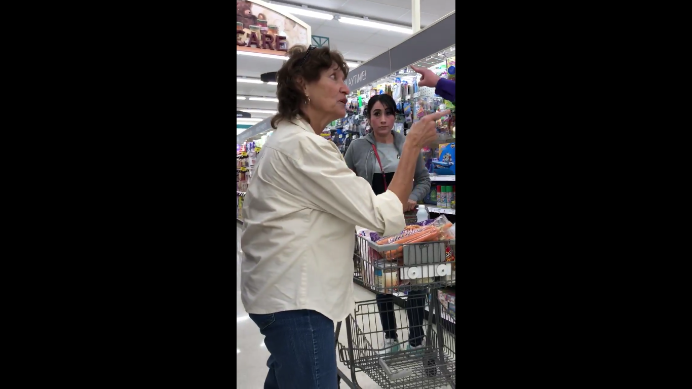 Fabiola Velasquez posted video of Linda Dwire, who she said told her and her Spanish Speaking friend "if we live in this country we should not have to speak Spanish, only English."

