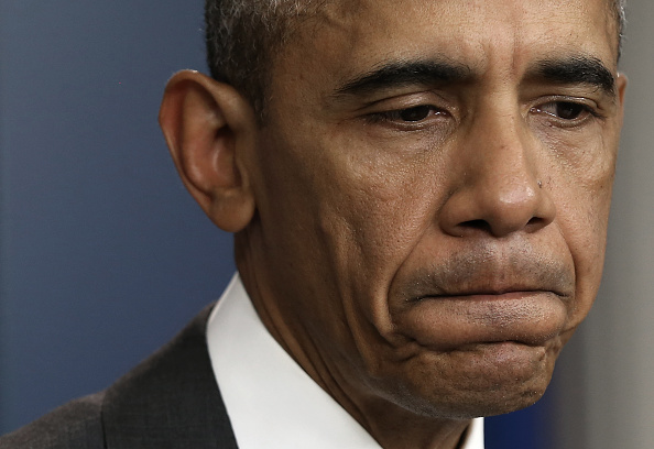 U.S. President Barack Obama delivers brief remarks at the White House on the recent violence taking place in Paris, France November 13, 2015 in Washington, DC.