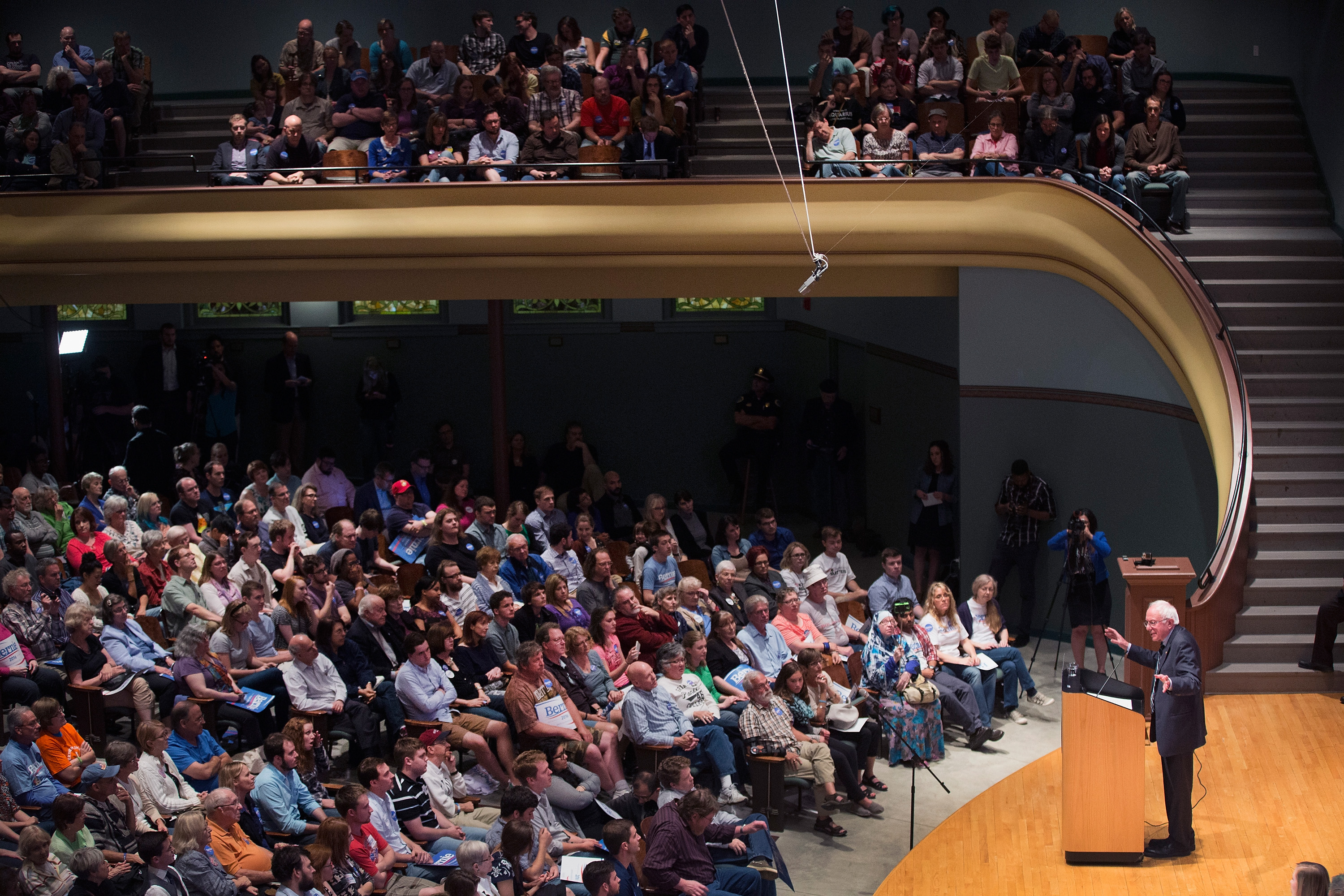 Democratic Candidate For President Bernie Sanders Campaigns In Iowa