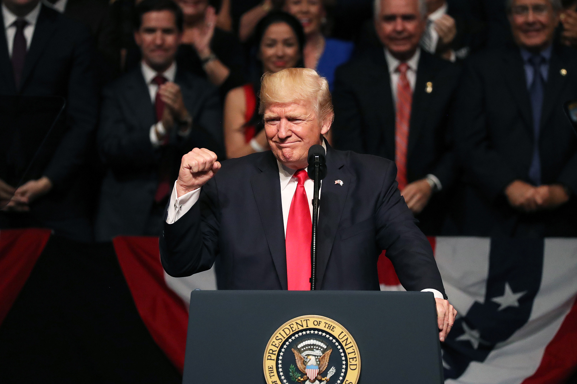 President Trump Delivers Remarks On US-Cuba Relations In Miami