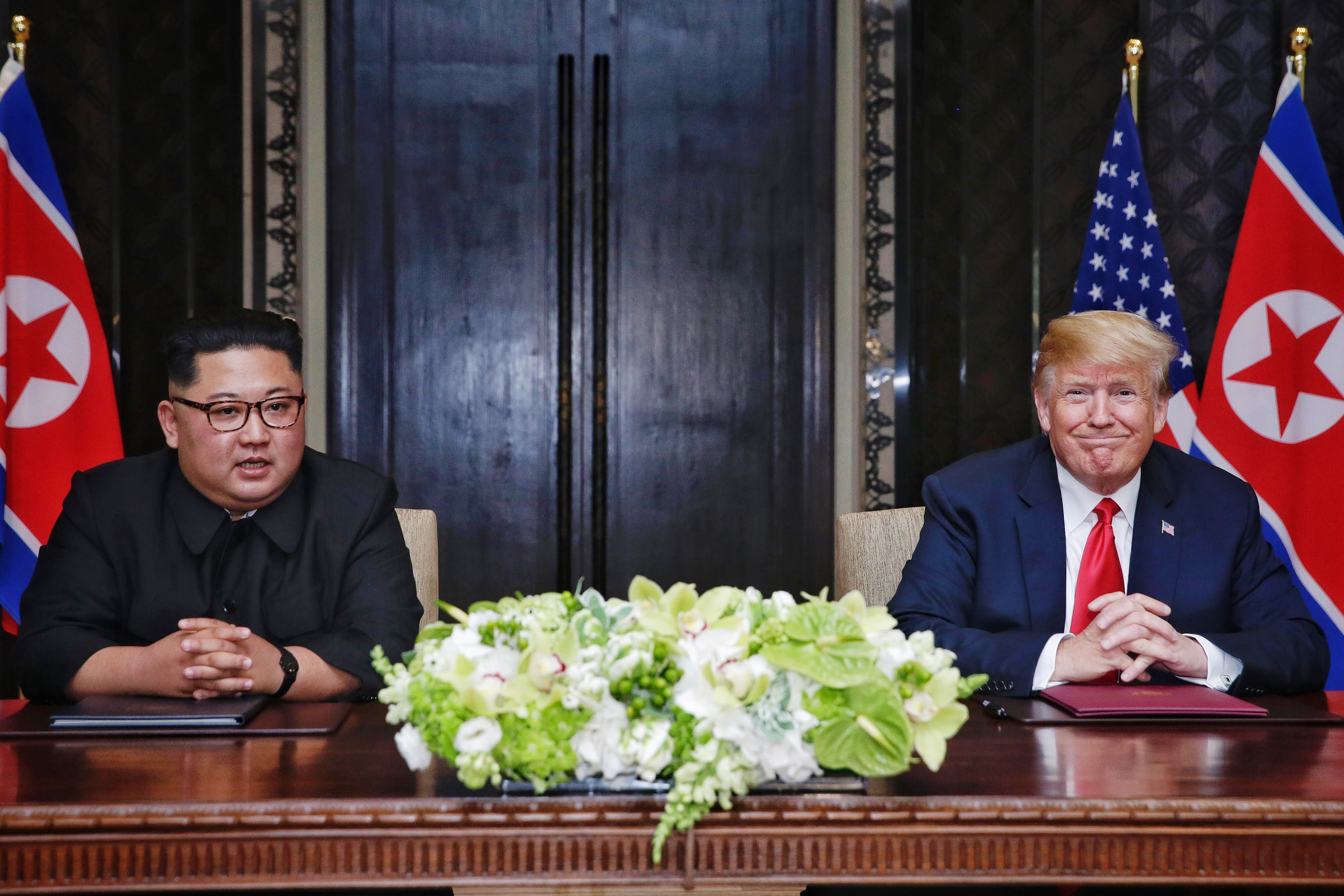 U.S. President Trump Meets North Korean Leader Kim Jong-un During Landmark Summit In Singapore