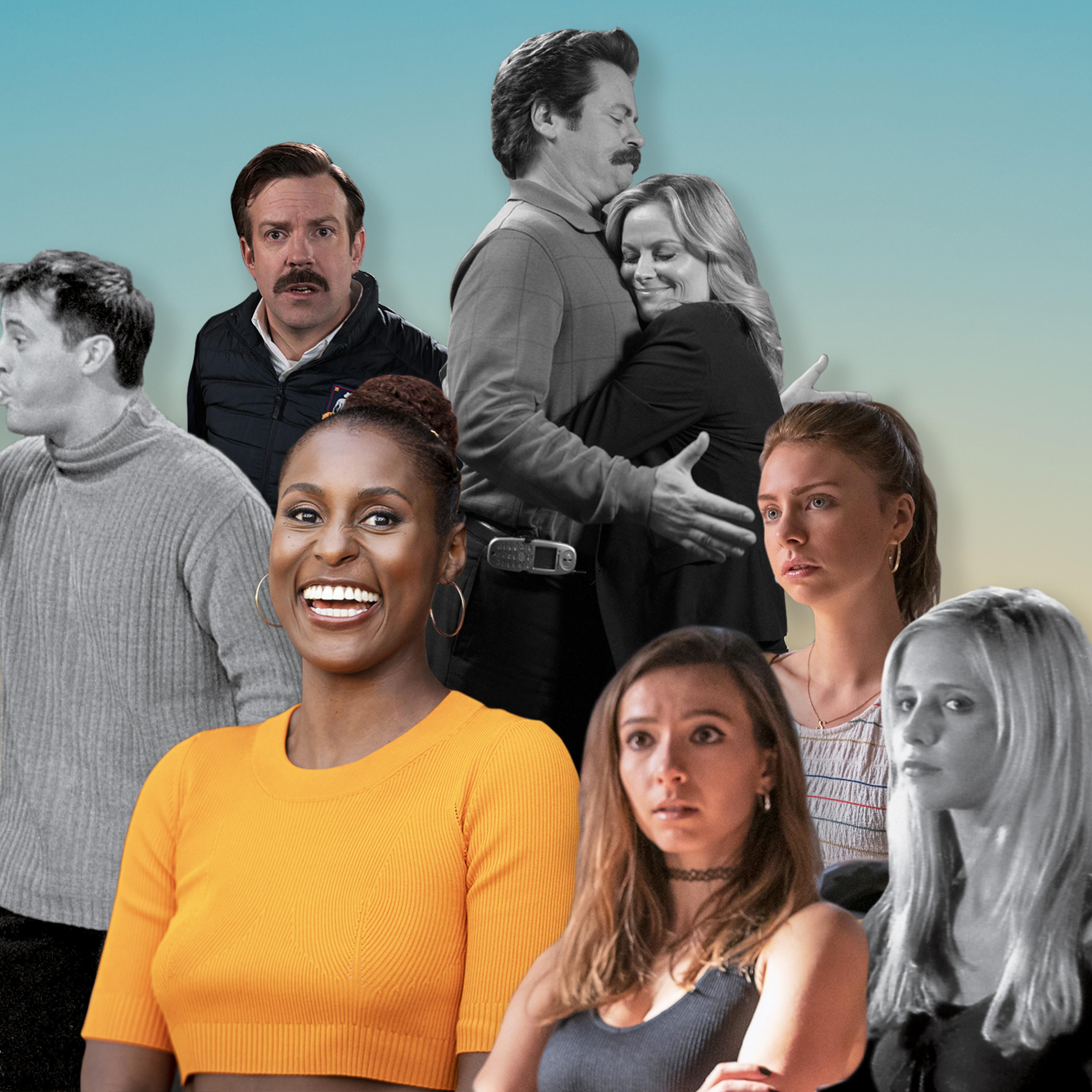 From left: Issa Rae’s Insecure should satisfy Friends fans; Ted Lasso would make Leslie Knope proud; Teenage Bounty Hunters assumes the mantle from Buffy