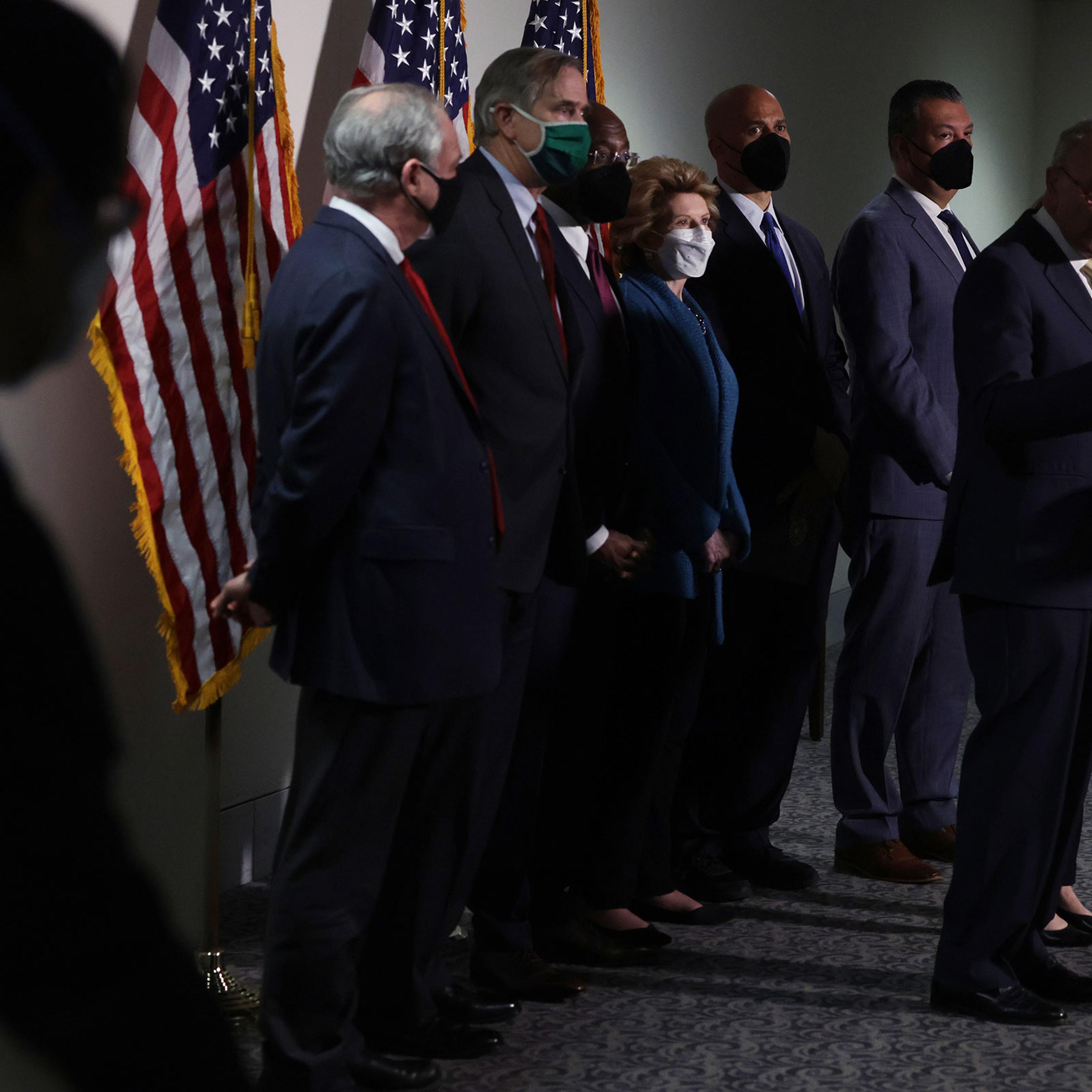 Majority Leader Schumer, Senate Democrats Hold Media Availability