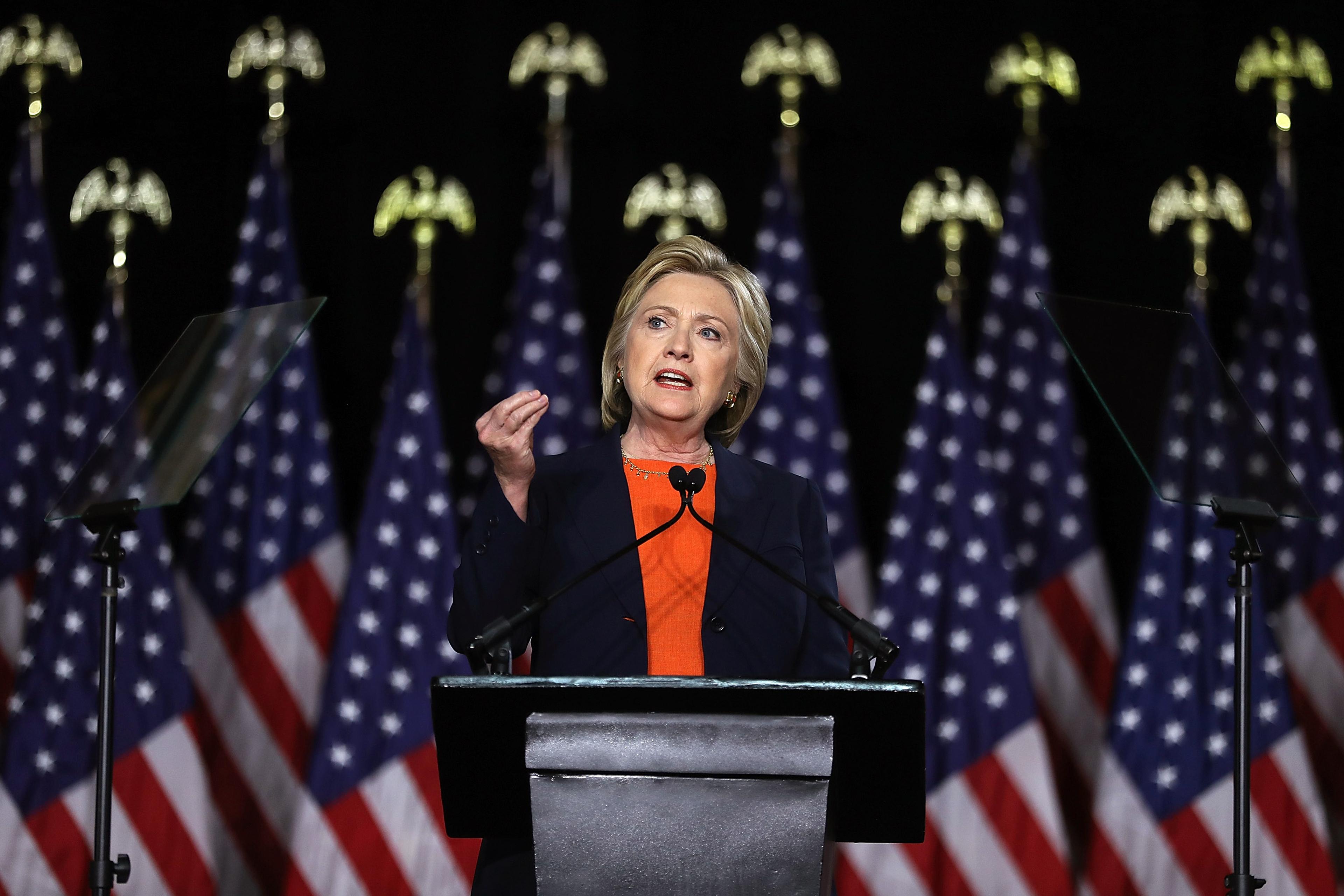 Hillary Clinton Delivers National Security Address In San Diego