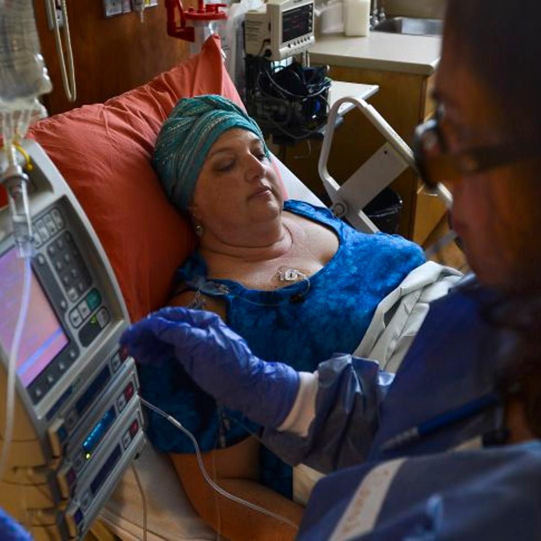 Patient Receiveing Chemotherapy Treatment