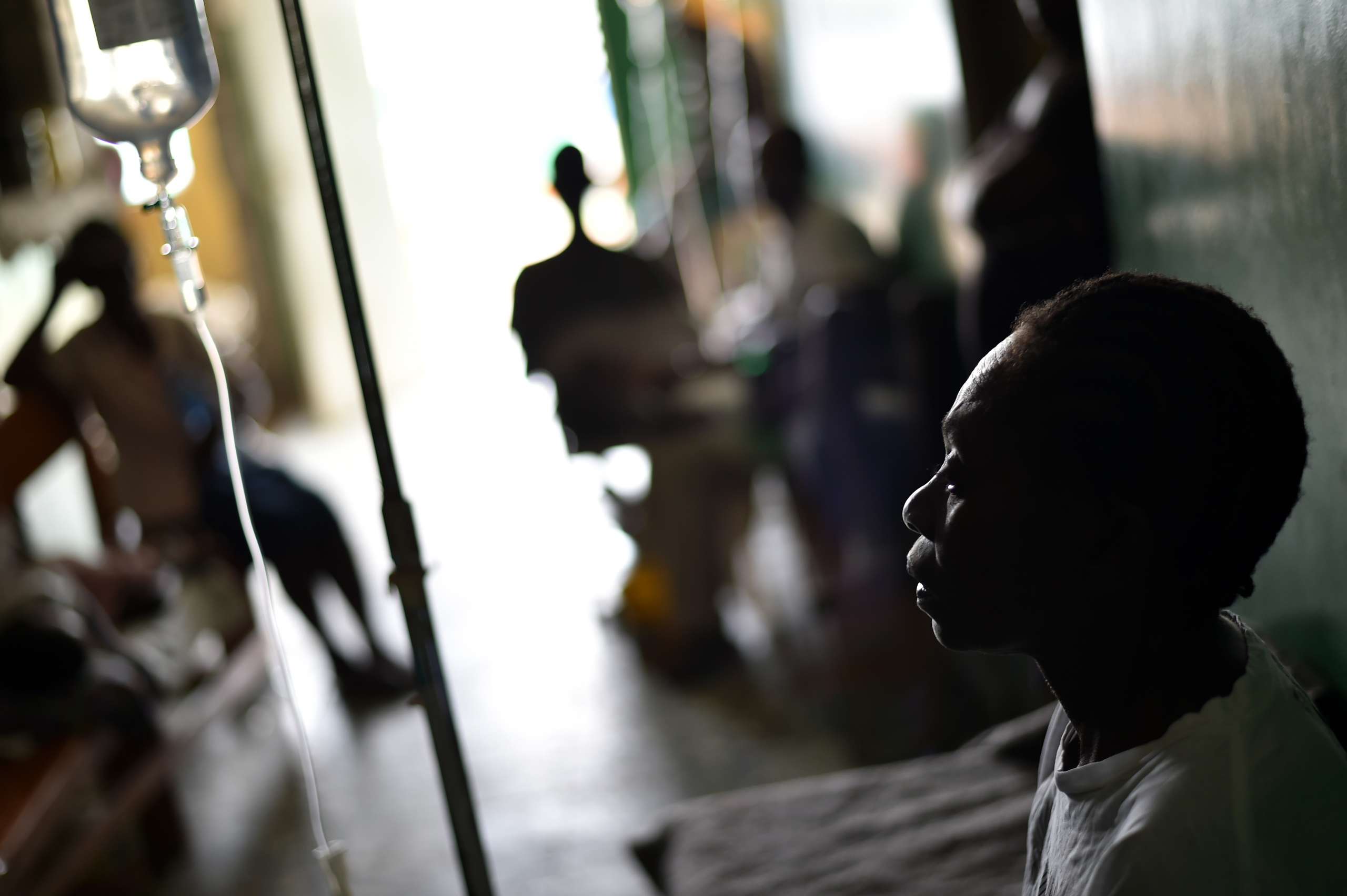 Toussaint, patient with cholera symptoms, receives medical attention at the health center of Les Anglais, in Les Cayes in the southwest of Haiti on Oct. 16, 2016.