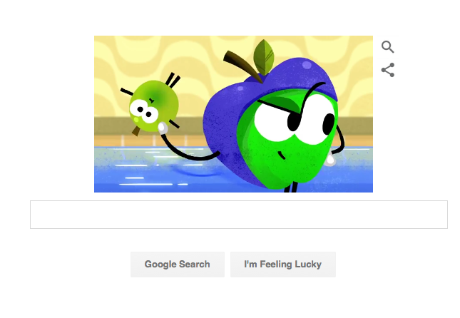 Google celebrates the start of the Rio Olympics with a fun, fruit-themed doodle