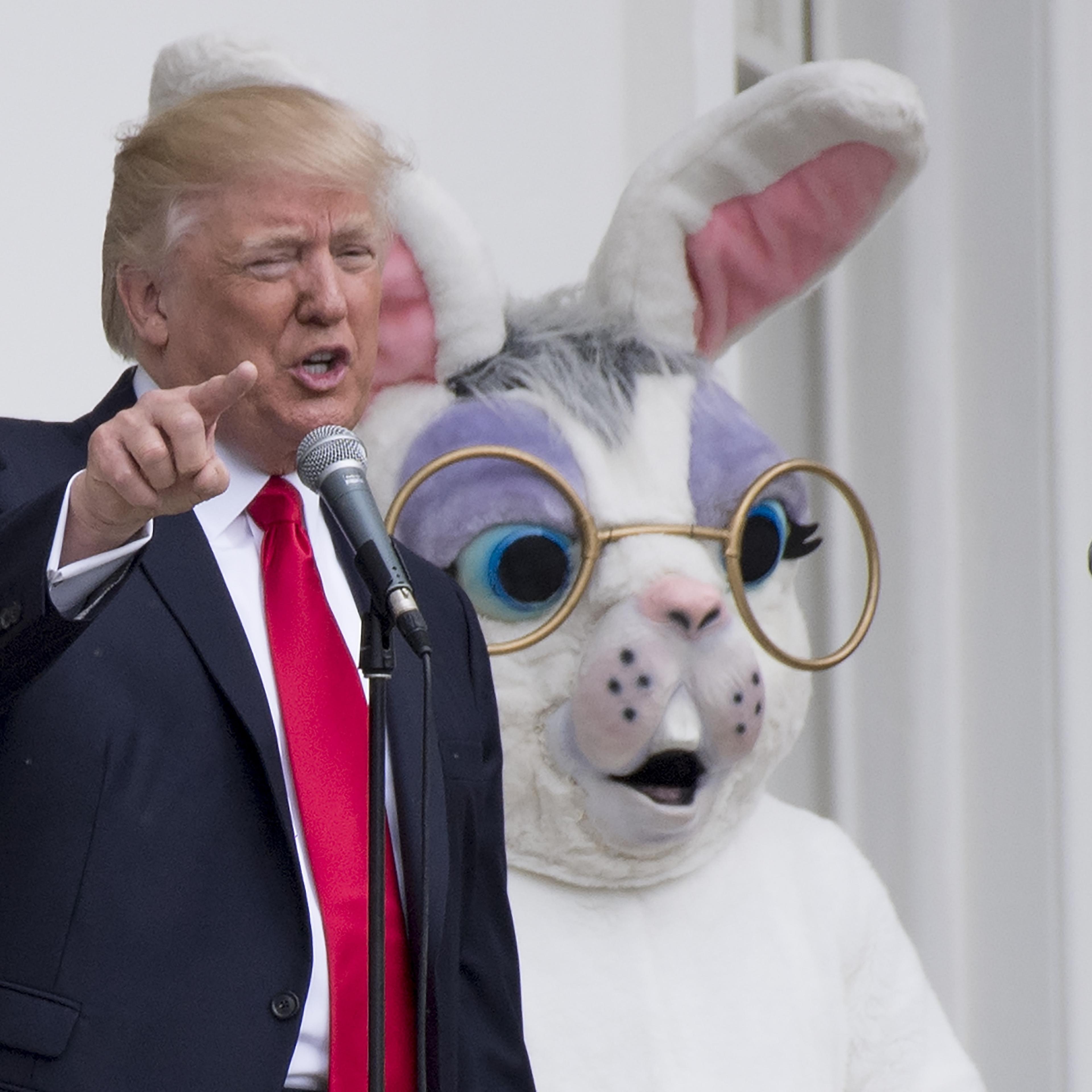 US-POLITICS-TRUMP-EASTER EGG ROLL