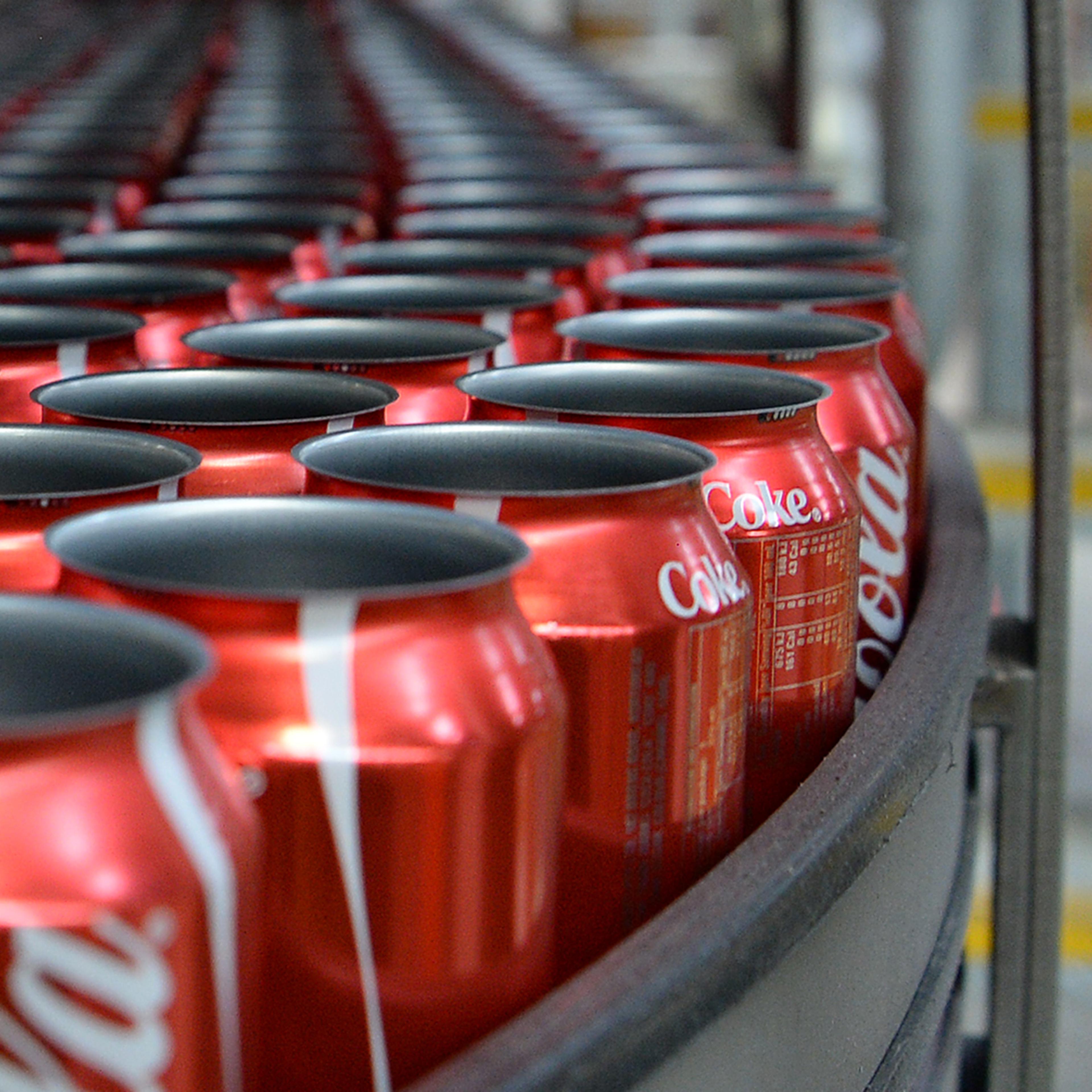 Production Inside A Coca-Cola Amatil Ltd. Plant