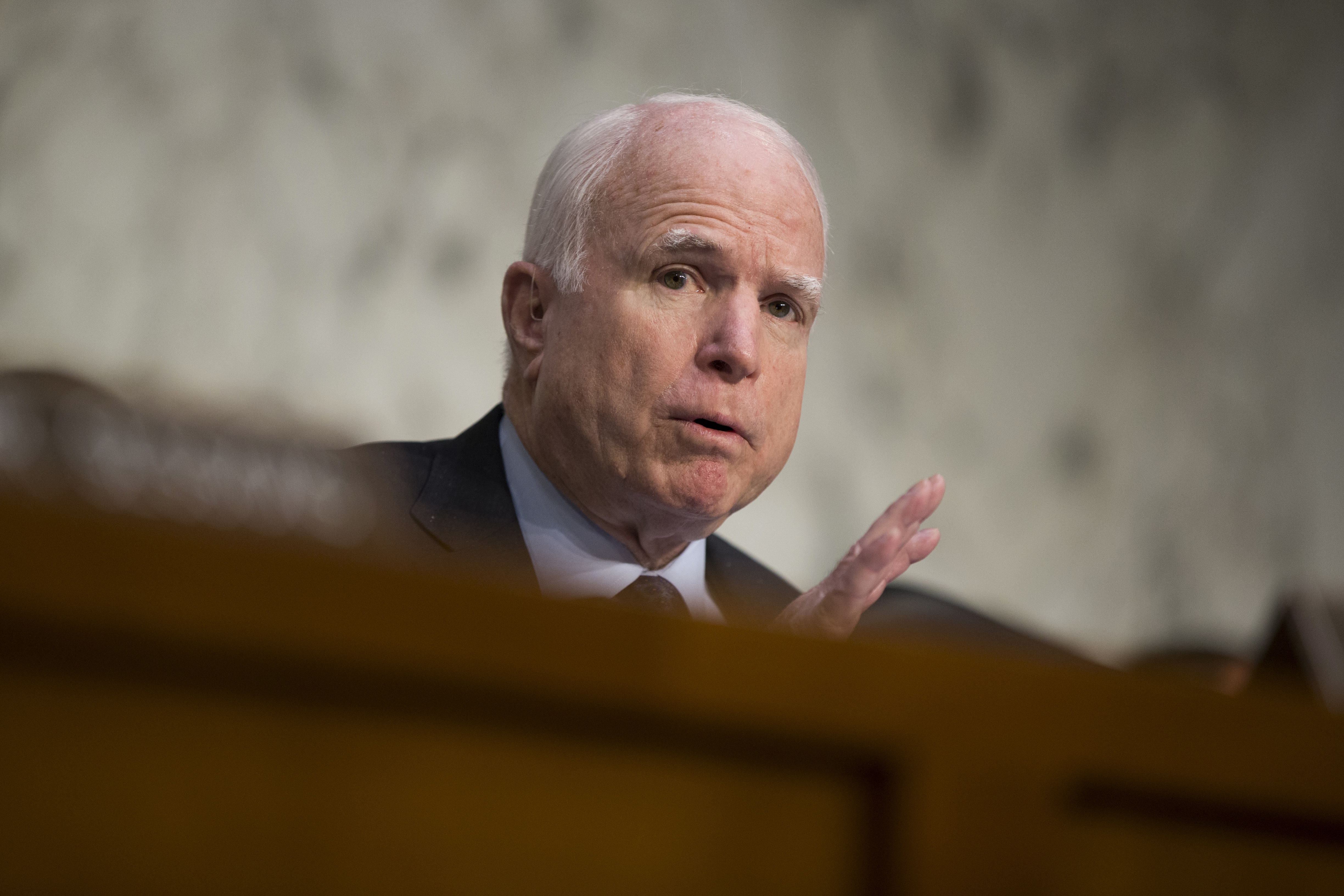 Sen. John McCain speaks on Capitol Hill in Washington, D.C., on April 28, 2016.