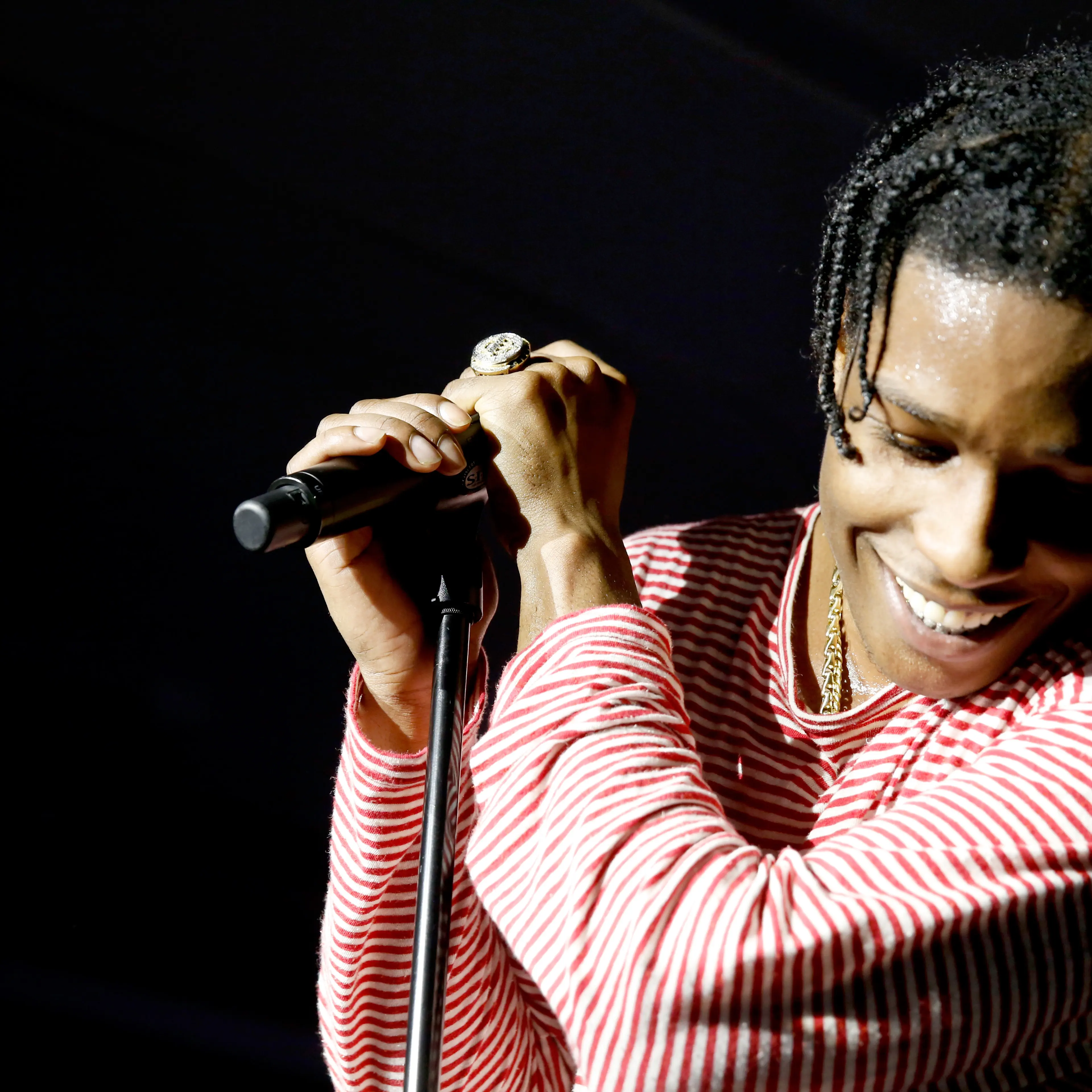 Rapper ASAP Rocky performs onstage at the Samsung Milk Music Lounge featuring A$AP Rocky on March 19, 2015 in Austin.