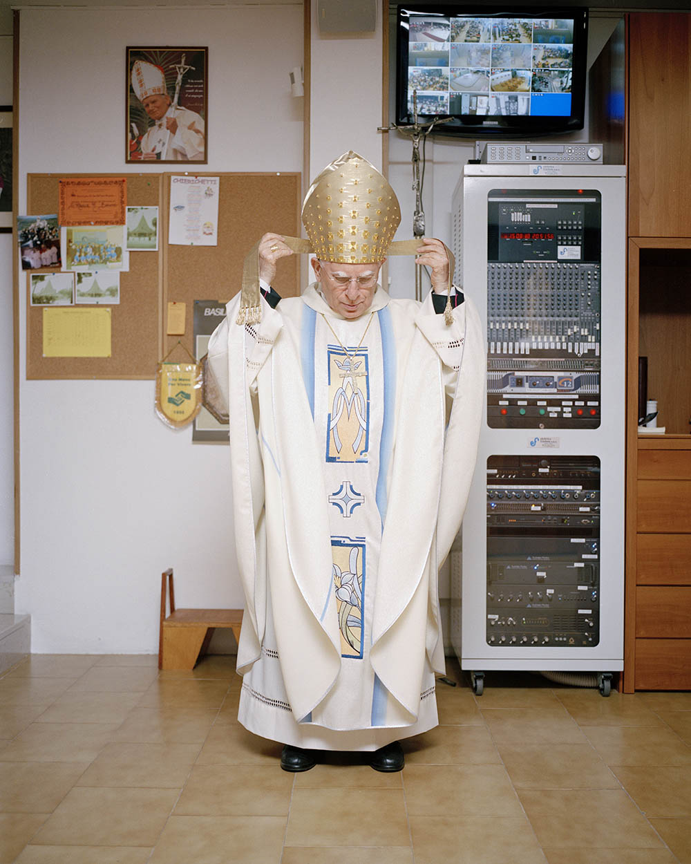 Bishop Ovidio in Santa Maria Assunta’s Church, Bibione, Italy, 2010.