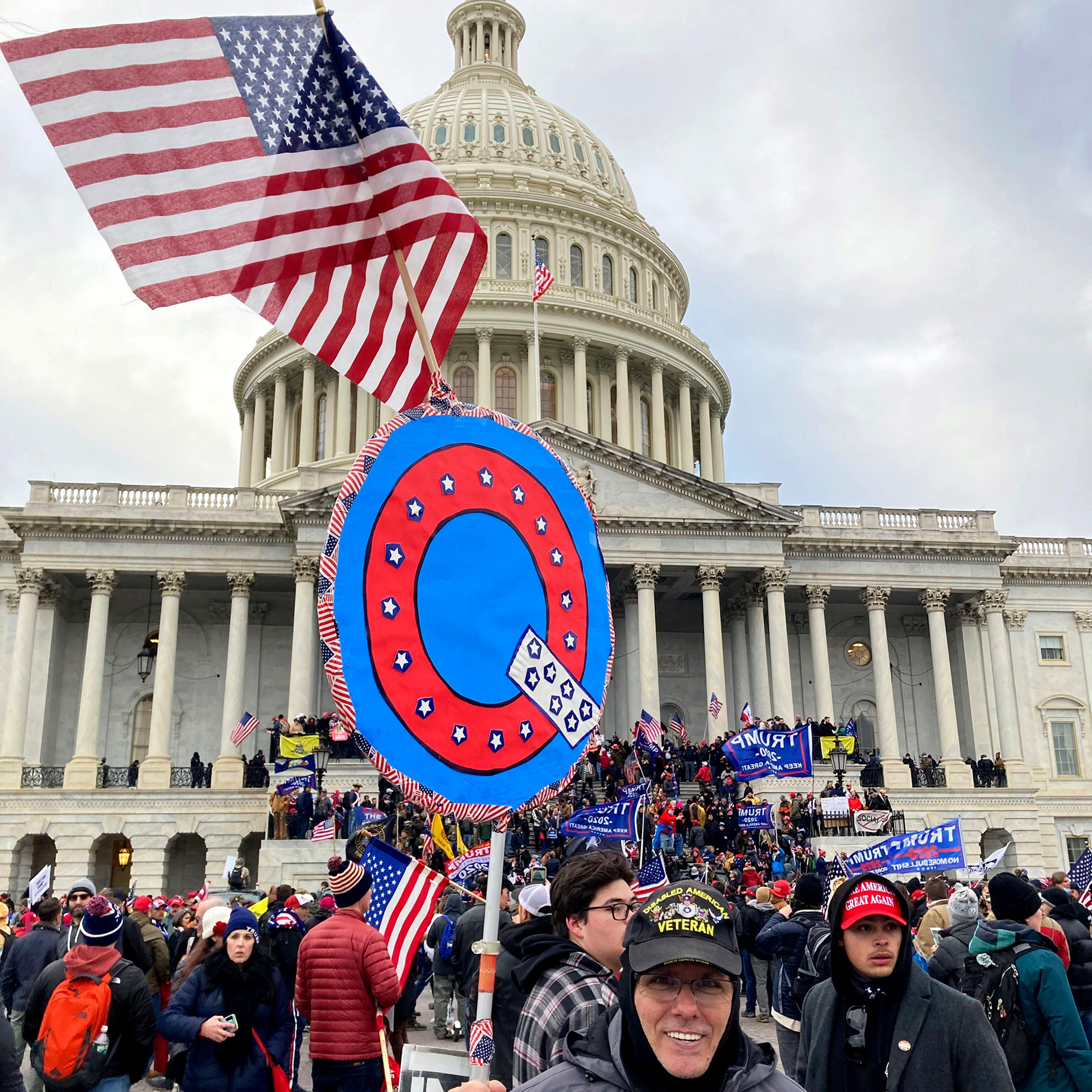 A QAnon supporter