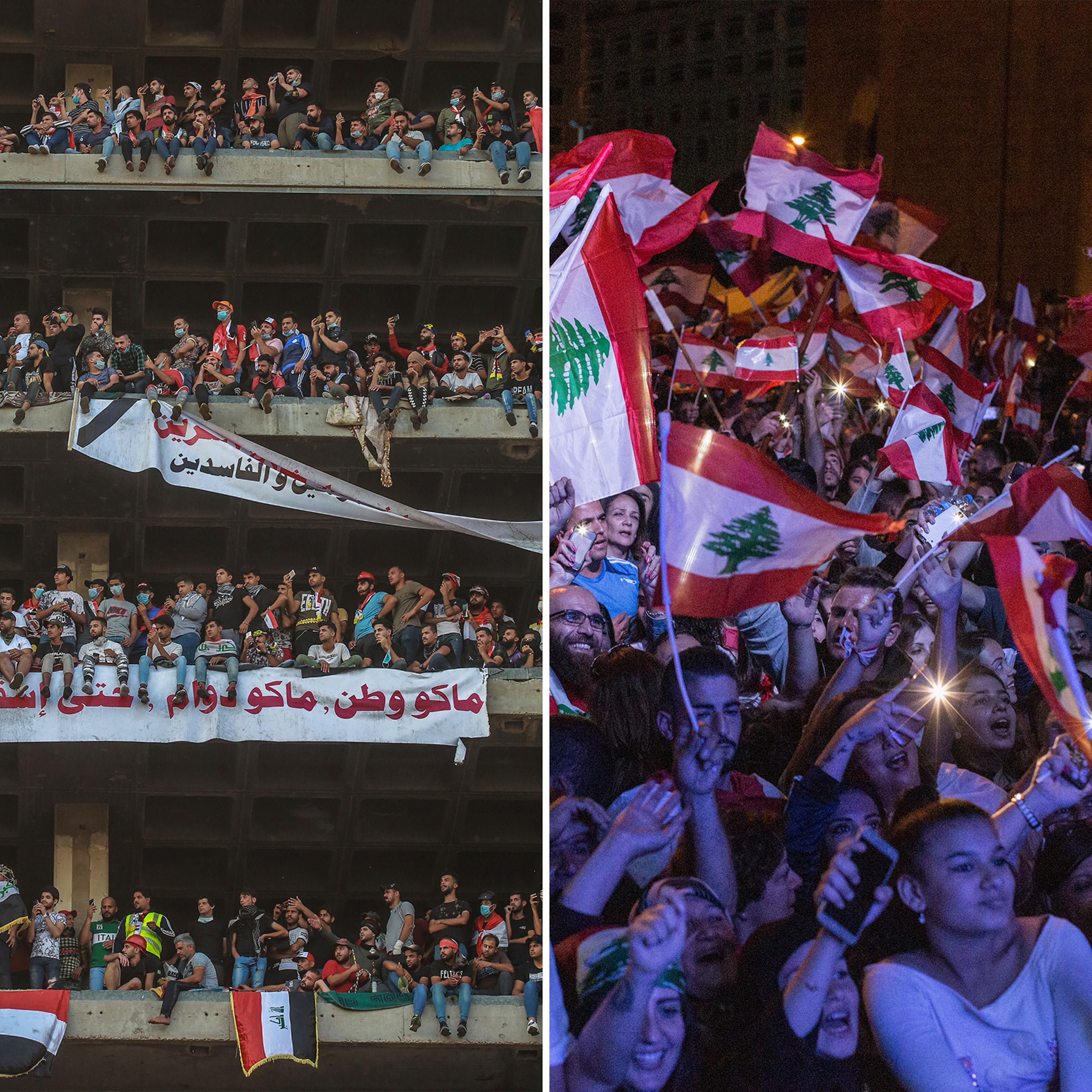 Protests in Iraq and Lebanon