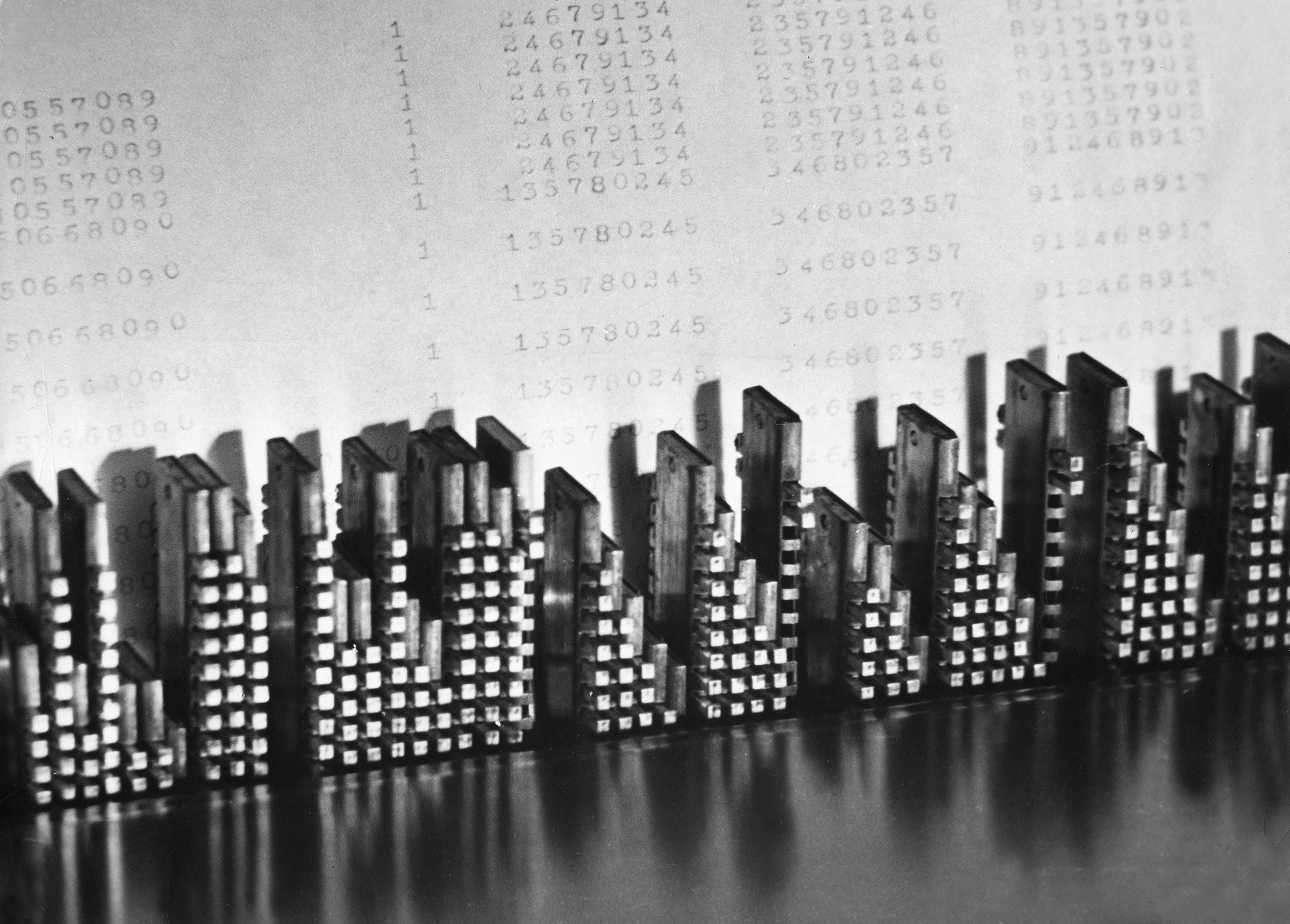 Tabulating and sorting machine, the Hollerith-System, circa 1935.