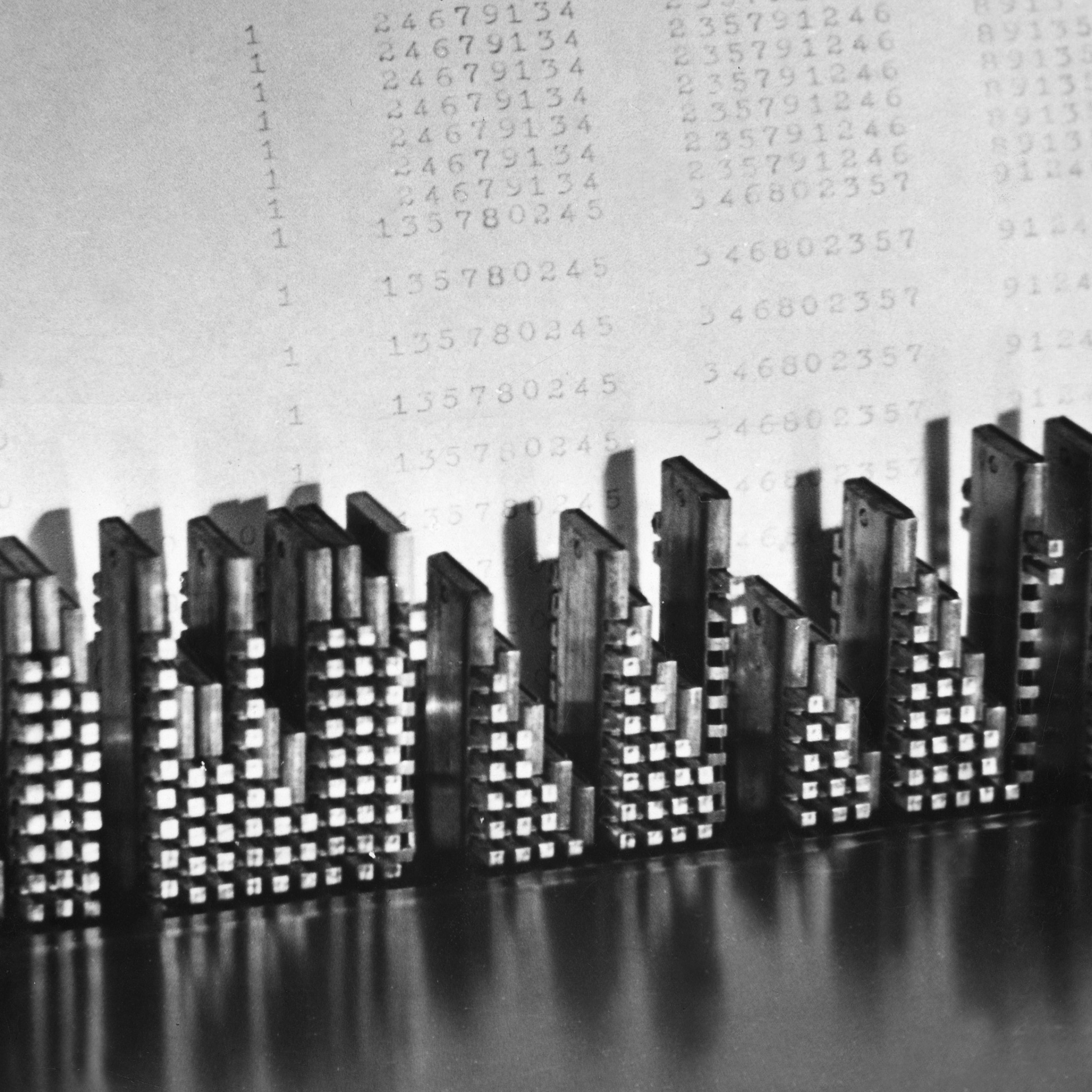 Tabulating and sorting machine, the Hollerith-System, circa 1935.