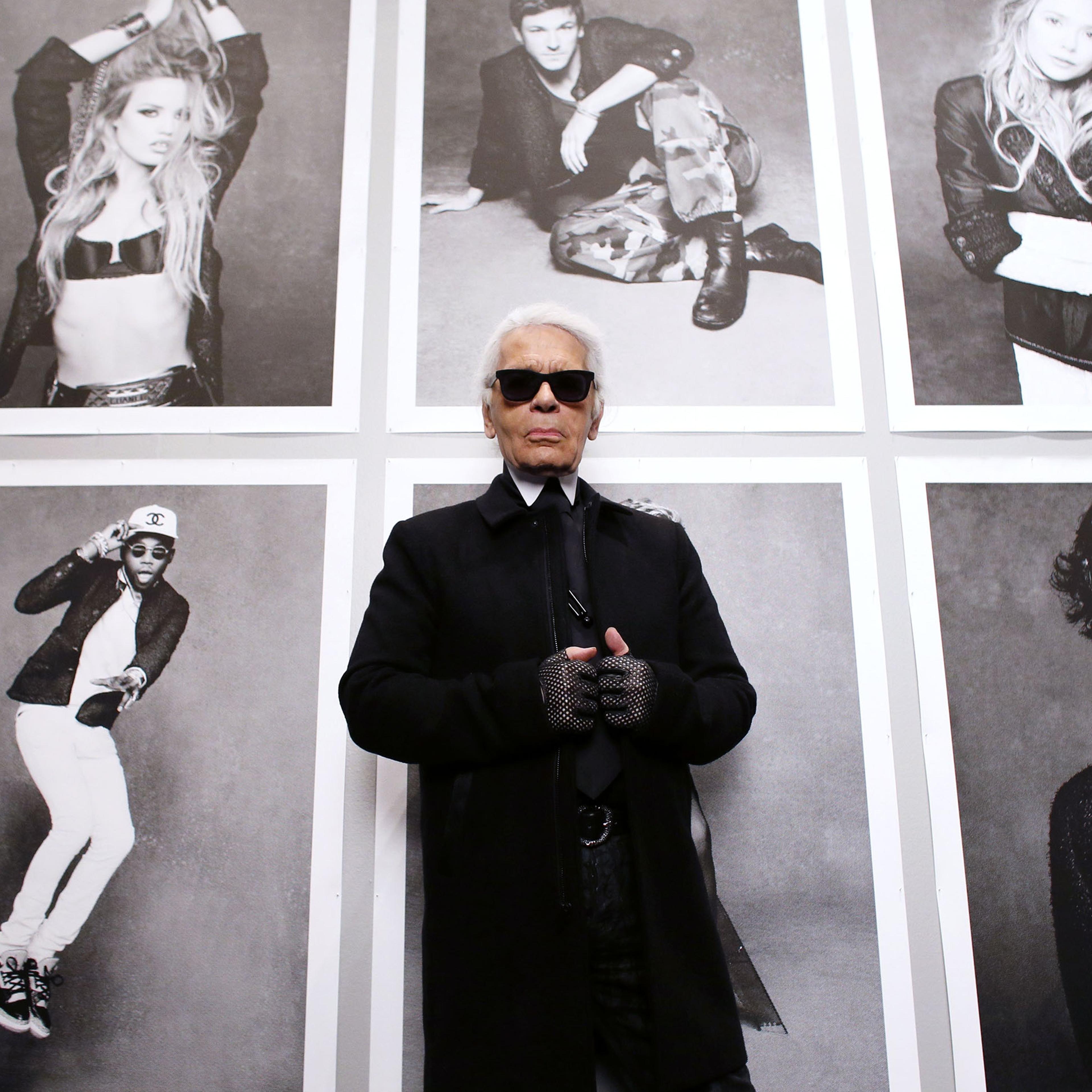 Karl Lagerfeld black jacket exhibition