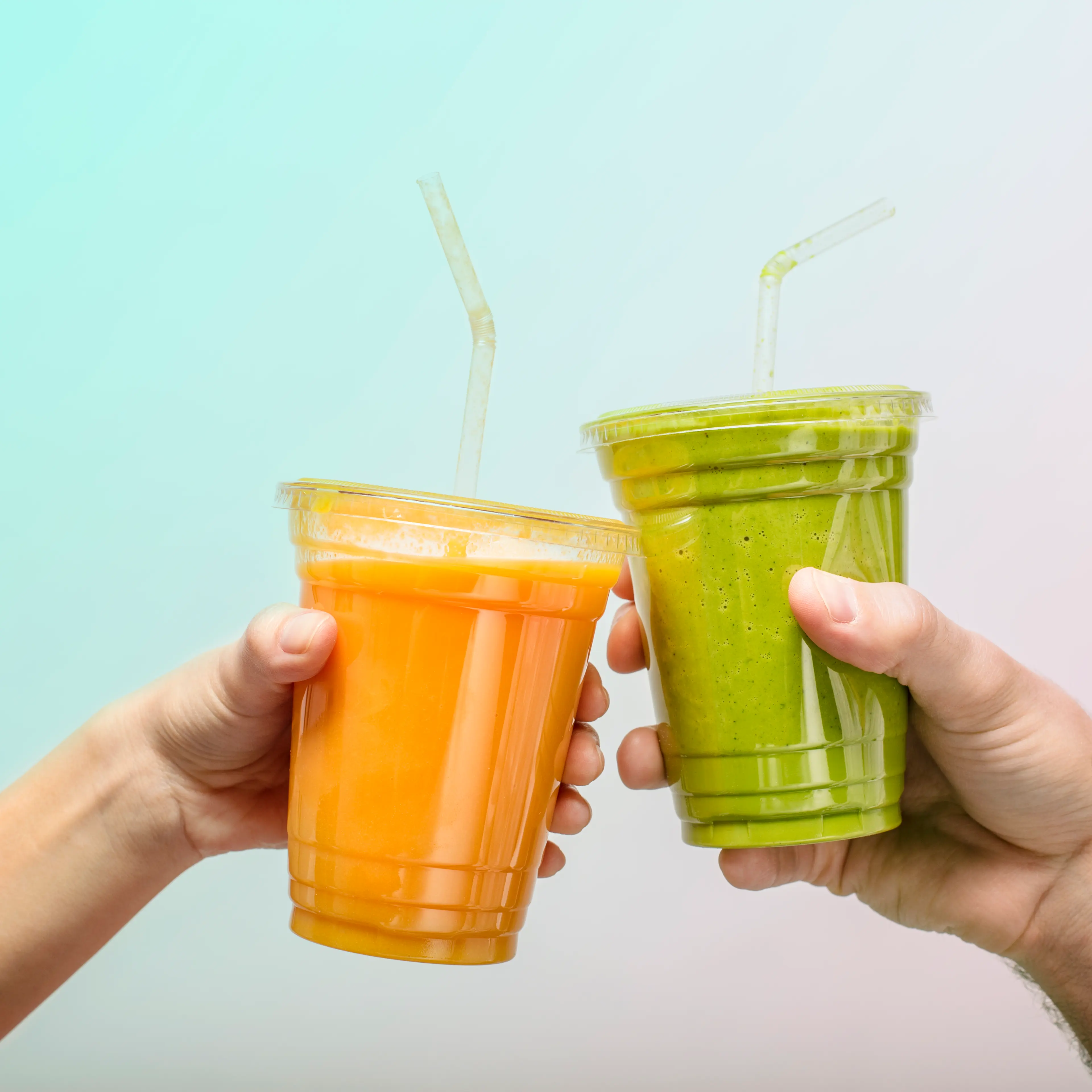 Toasting with fruit smoothies