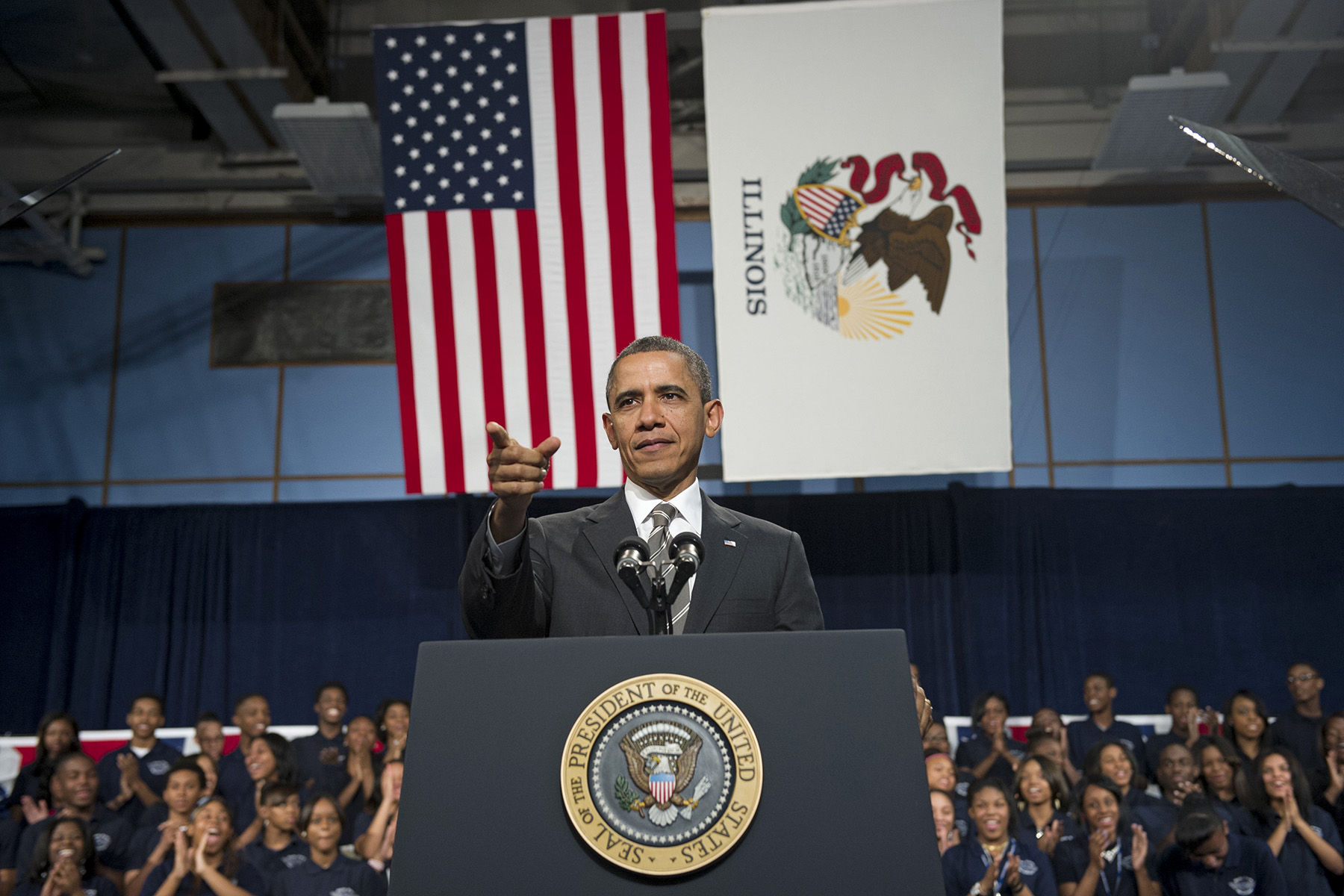 Obama, discussing gun control at a Chicago high school last year, is on a campaign to reform the criminal-justice system.