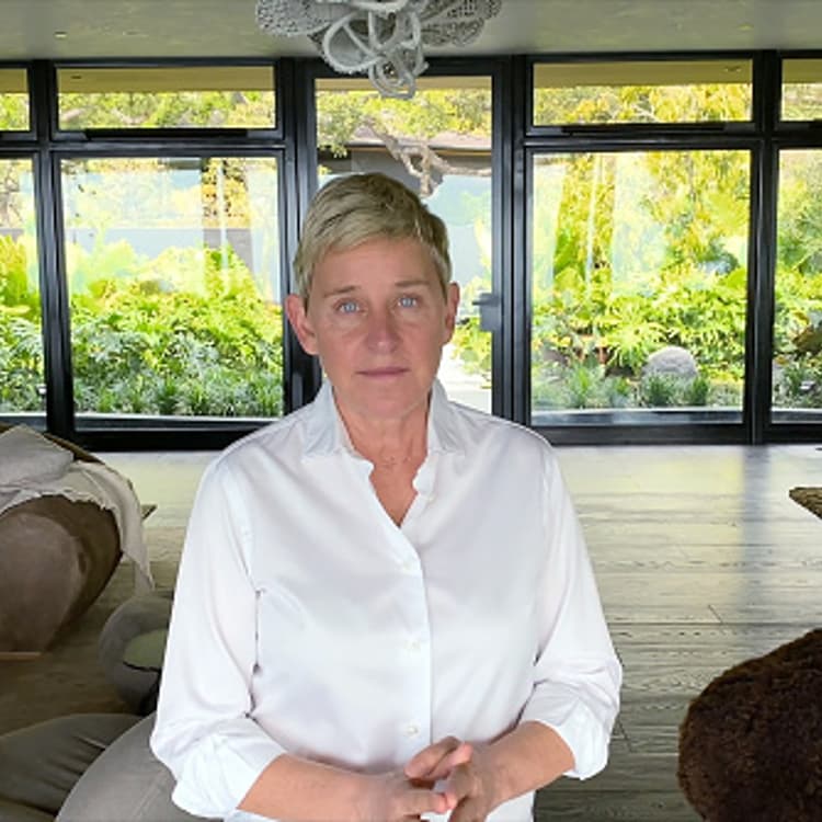 Ellen DeGeneres during the FOX Presents The iHeart Living Room Concert for America, a one-hour benefit special that aired on March 29, 2020.