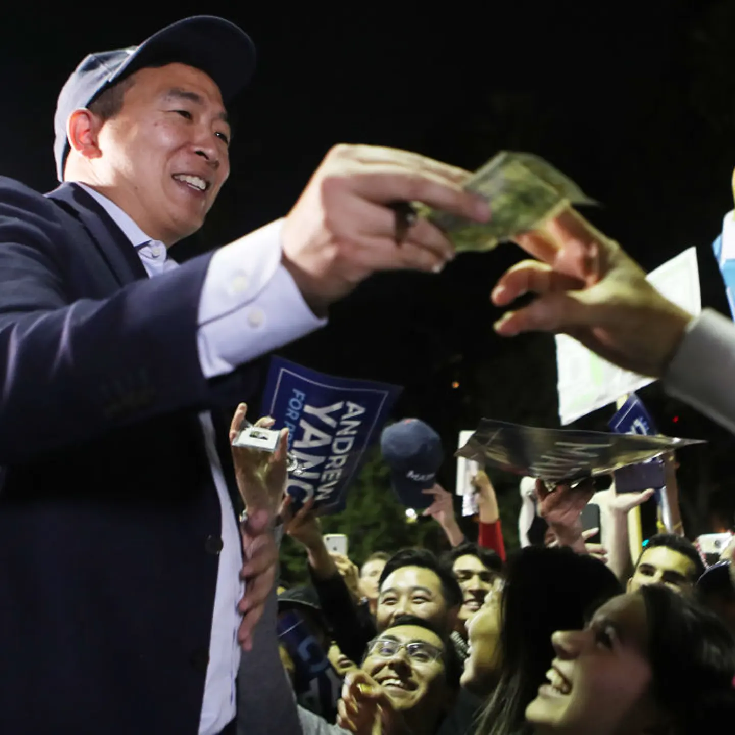 Presidential Candidate Andrew Yang Holds Campaign Rally In Los Angeles