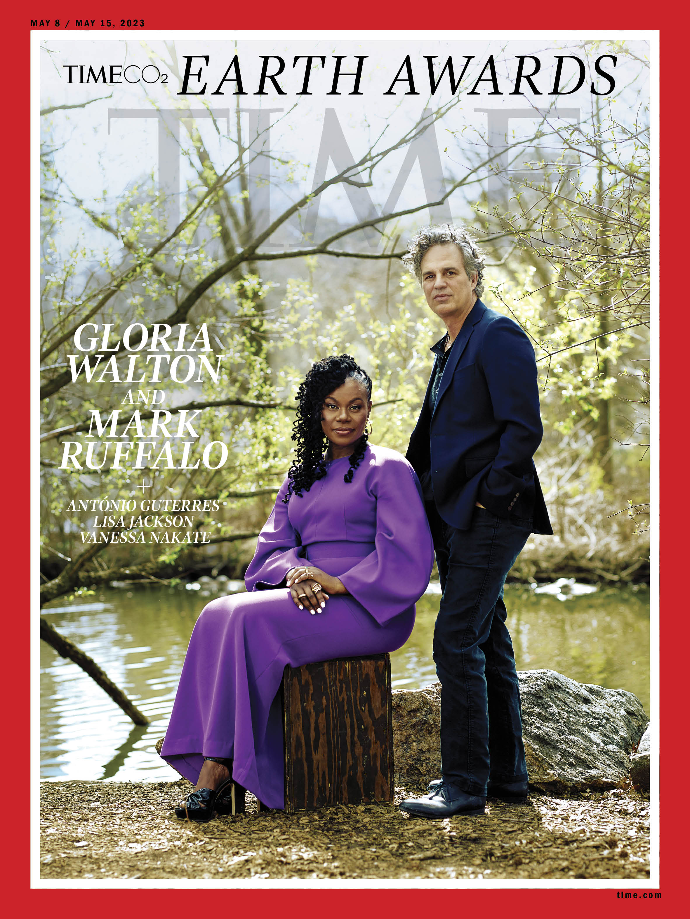 TimeCO2 Earth Awards Gloria Walton and Mark Ruffalo Time Magazine cover