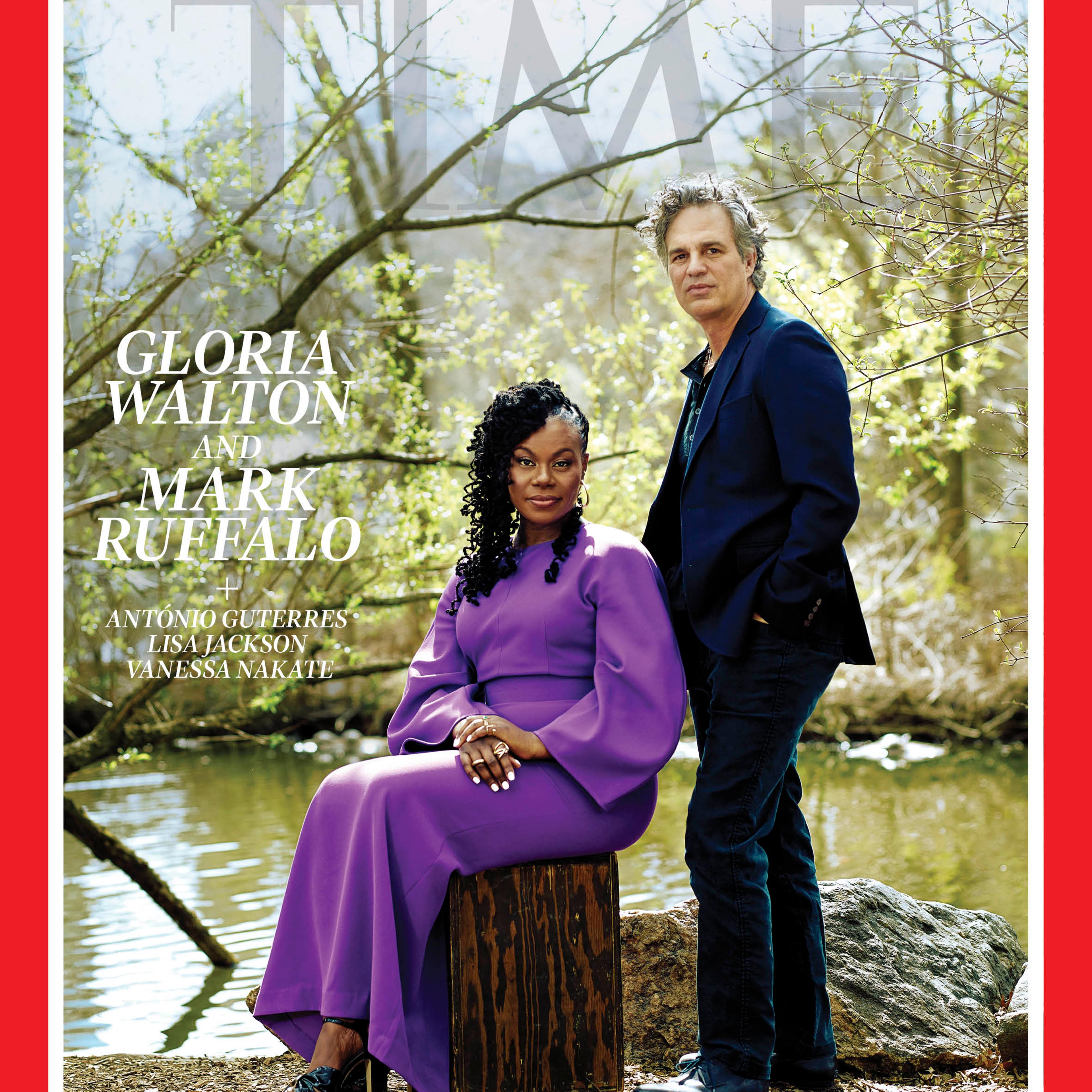 TimeCO2 Earth Awards Gloria Walton and Mark Ruffalo Time Magazine cover