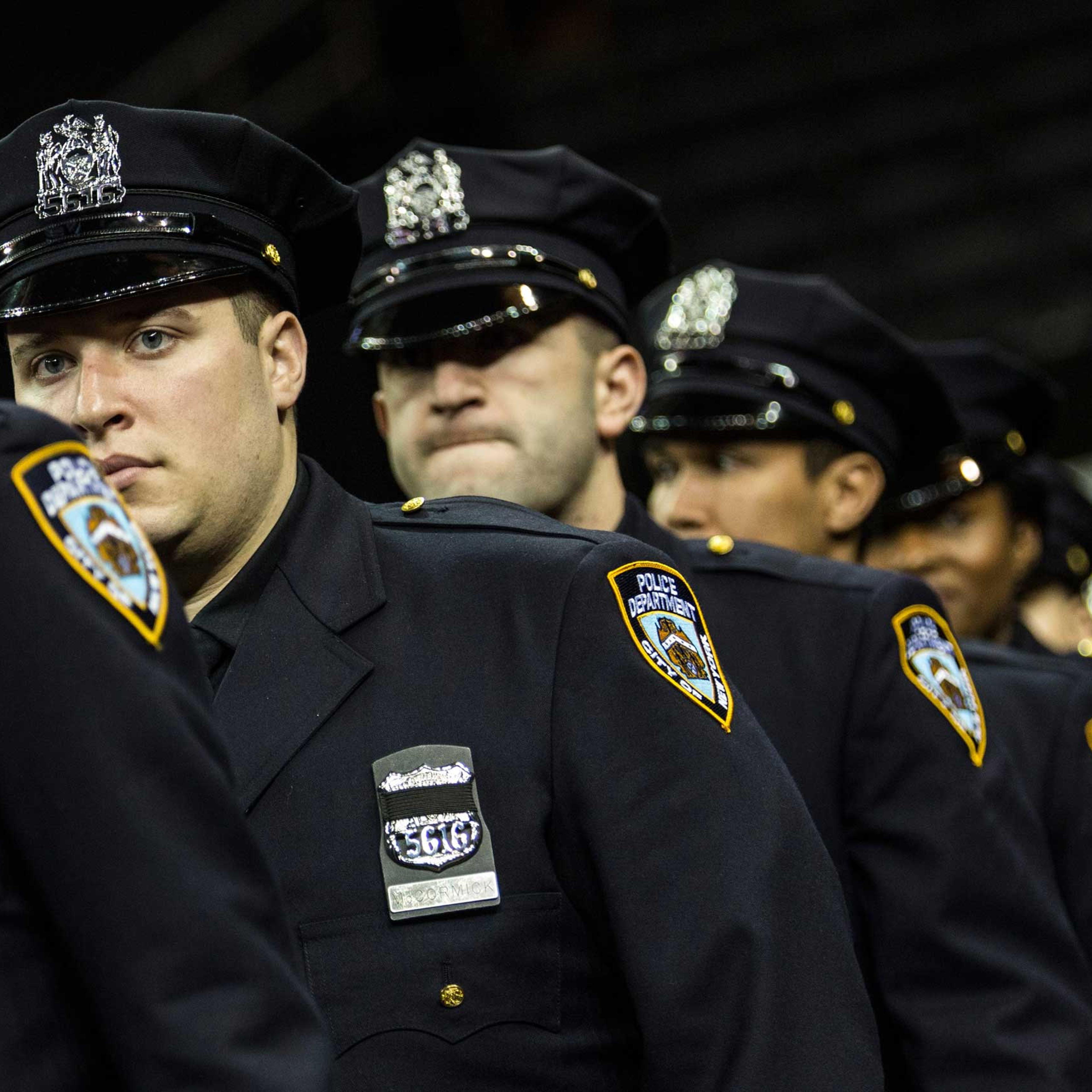 Bill De Blasio Addresses NYPD Graduates At Ceremony At Madison Square Garden