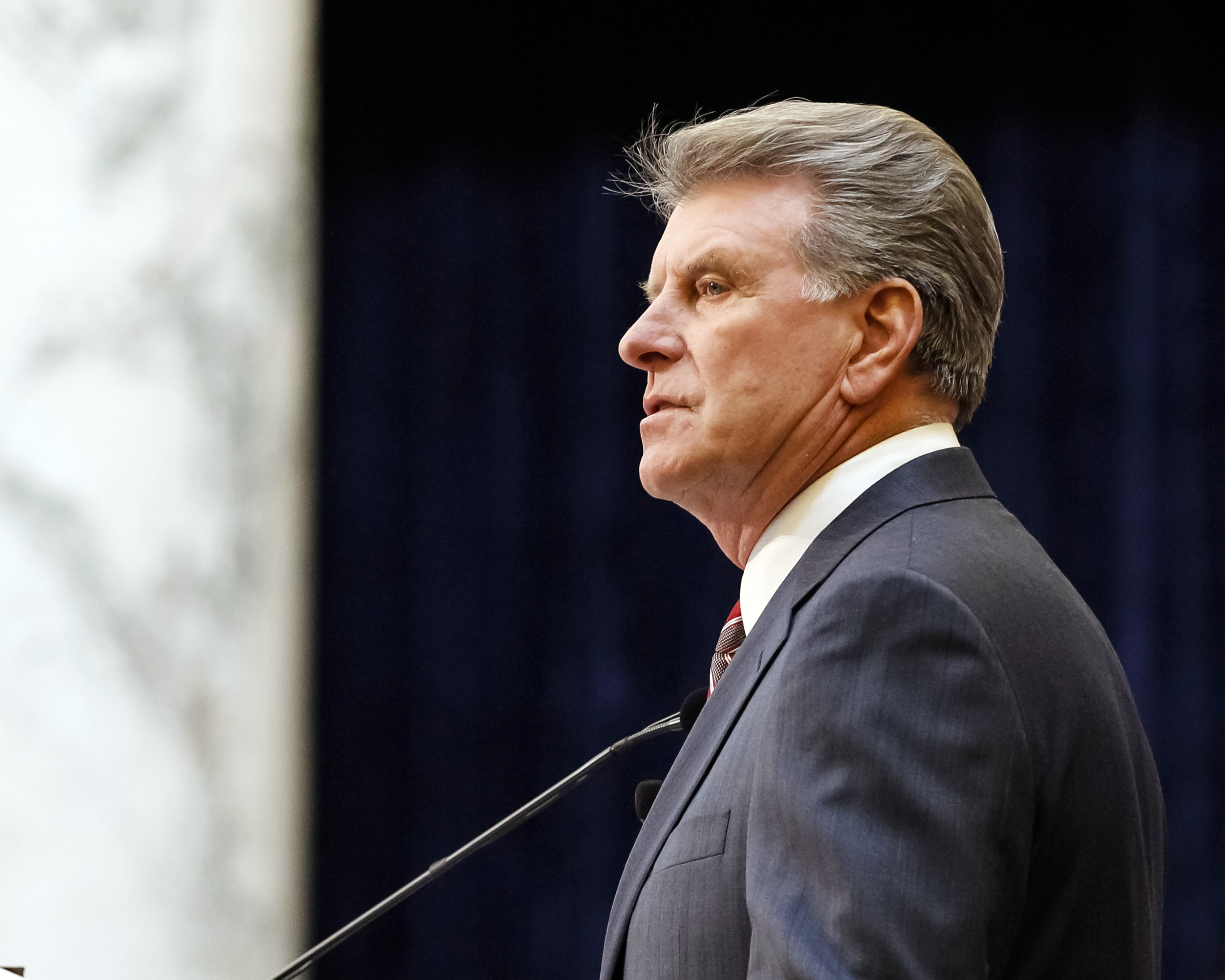 Idaho Gov. C.L. "Butch" Otter delivers his State of the State address inside the house chambers at the state Capitol building on Monday, Jan. 6, 2014, in Boise, Idaho.