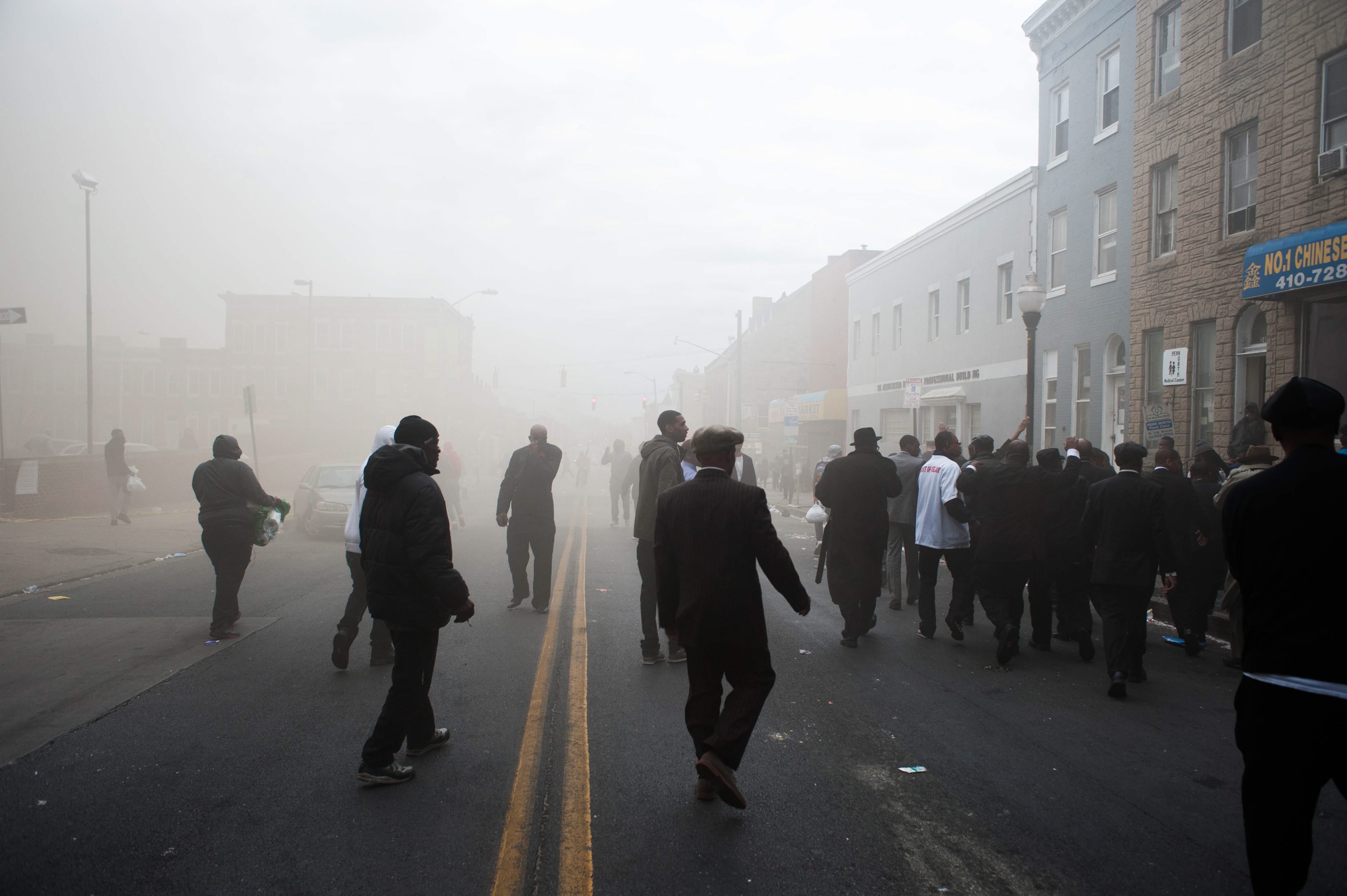 Baltimore: Police and Protesters Clash After Freddie Gray Funeral