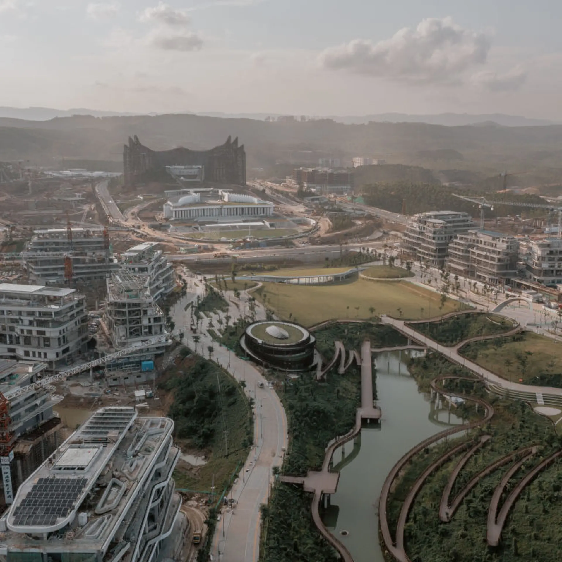 The core government site with new Presidential Palace at the new capital in Nusantara, East Kalimantan province, Indonesia, on July 25, 2024.