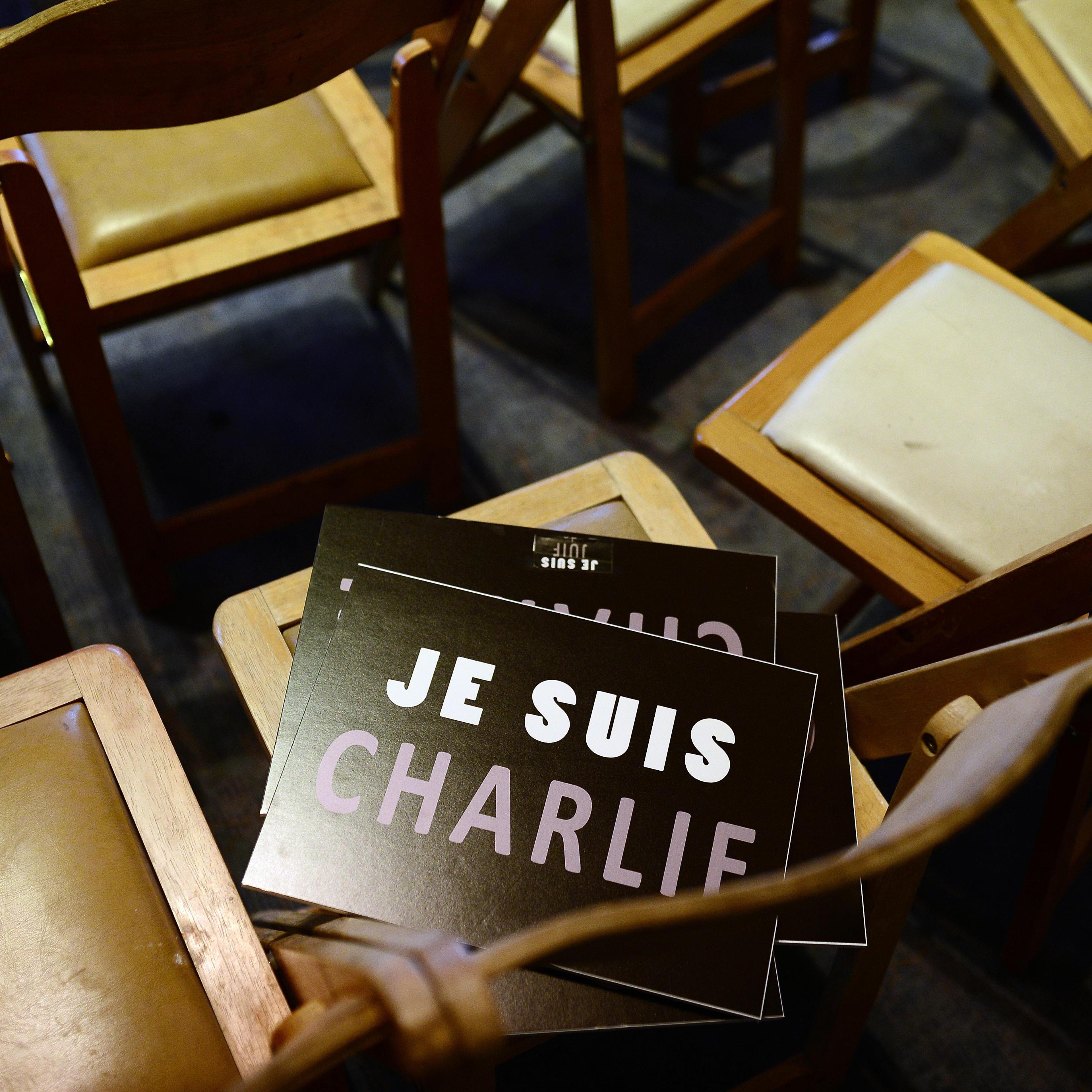 JERUSALEM, ISRAEL - JANUARY 11: Jerusalem Municipality hold an organization to protest against gun attack to Charlie Hebdo in Paris, on January 11, 2014, in Jerusalem, Israel. (Photo by Salih Zeki Fazlioglu/Anadolu Agency/Getty Images)