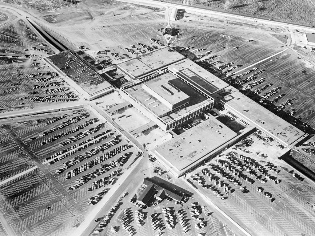Aerial View of Parked Cars