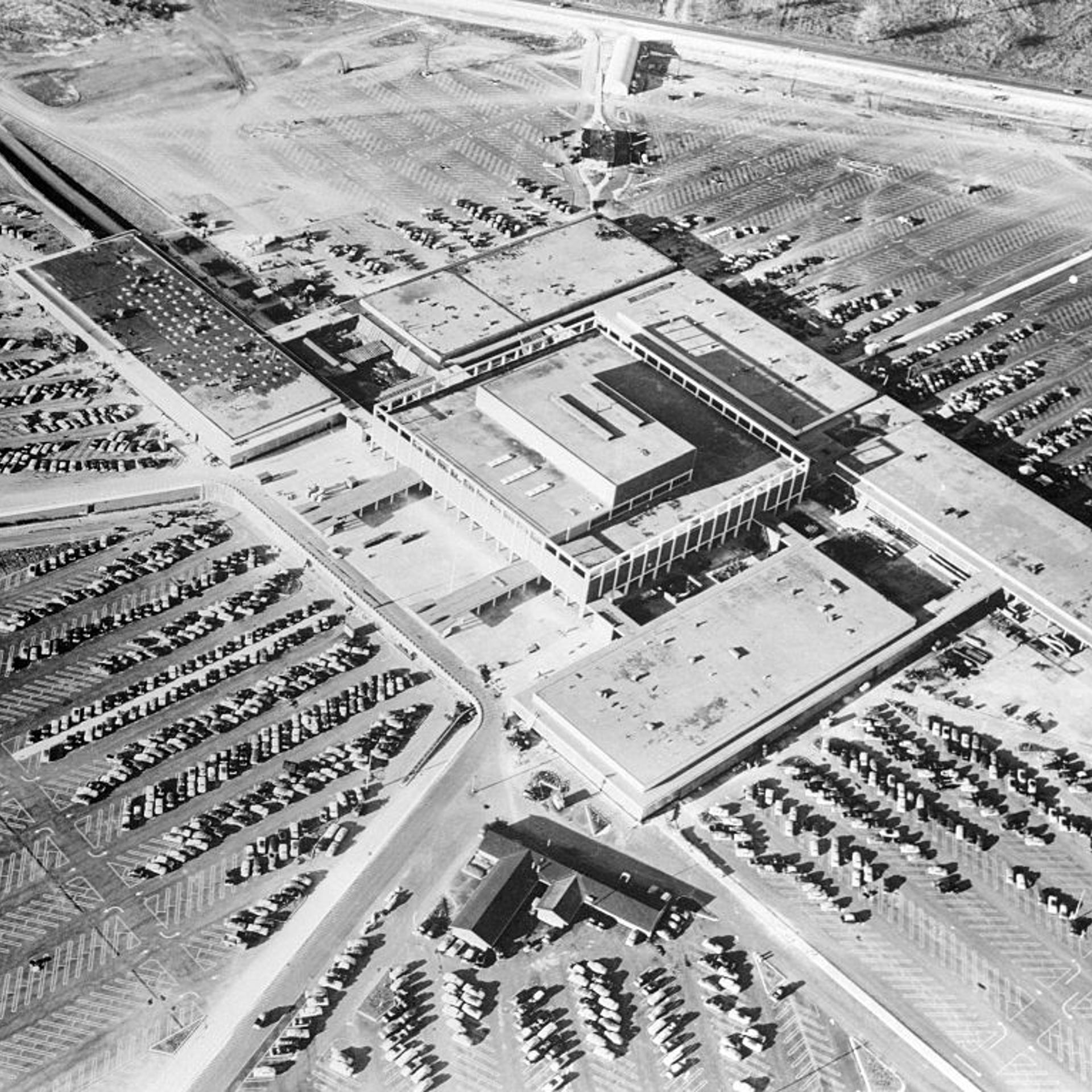 Aerial View of Parked Cars