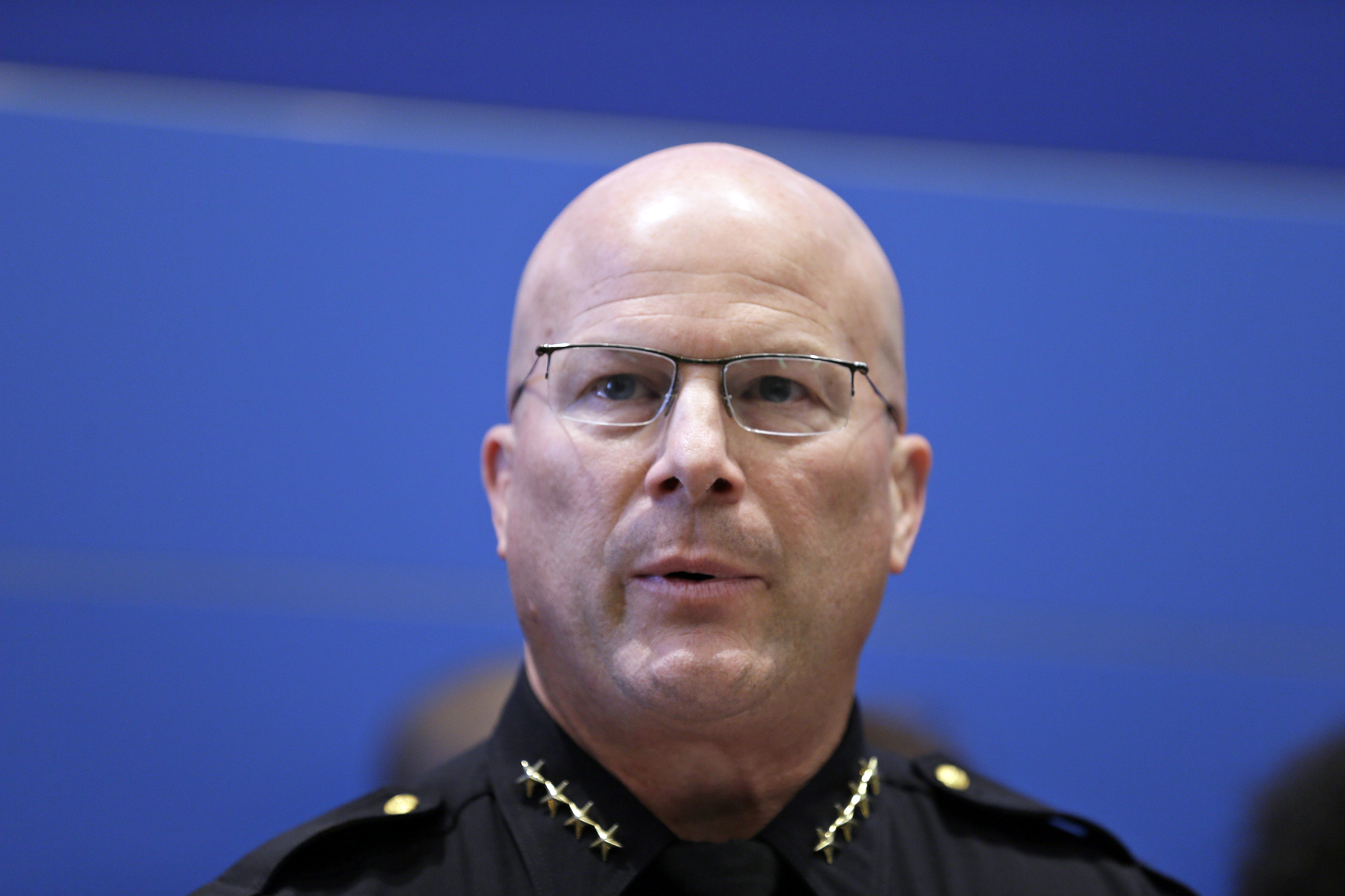 San Francisco Police Chief Greg Suhr during a news conference April 29, 2016, in San Francisco.