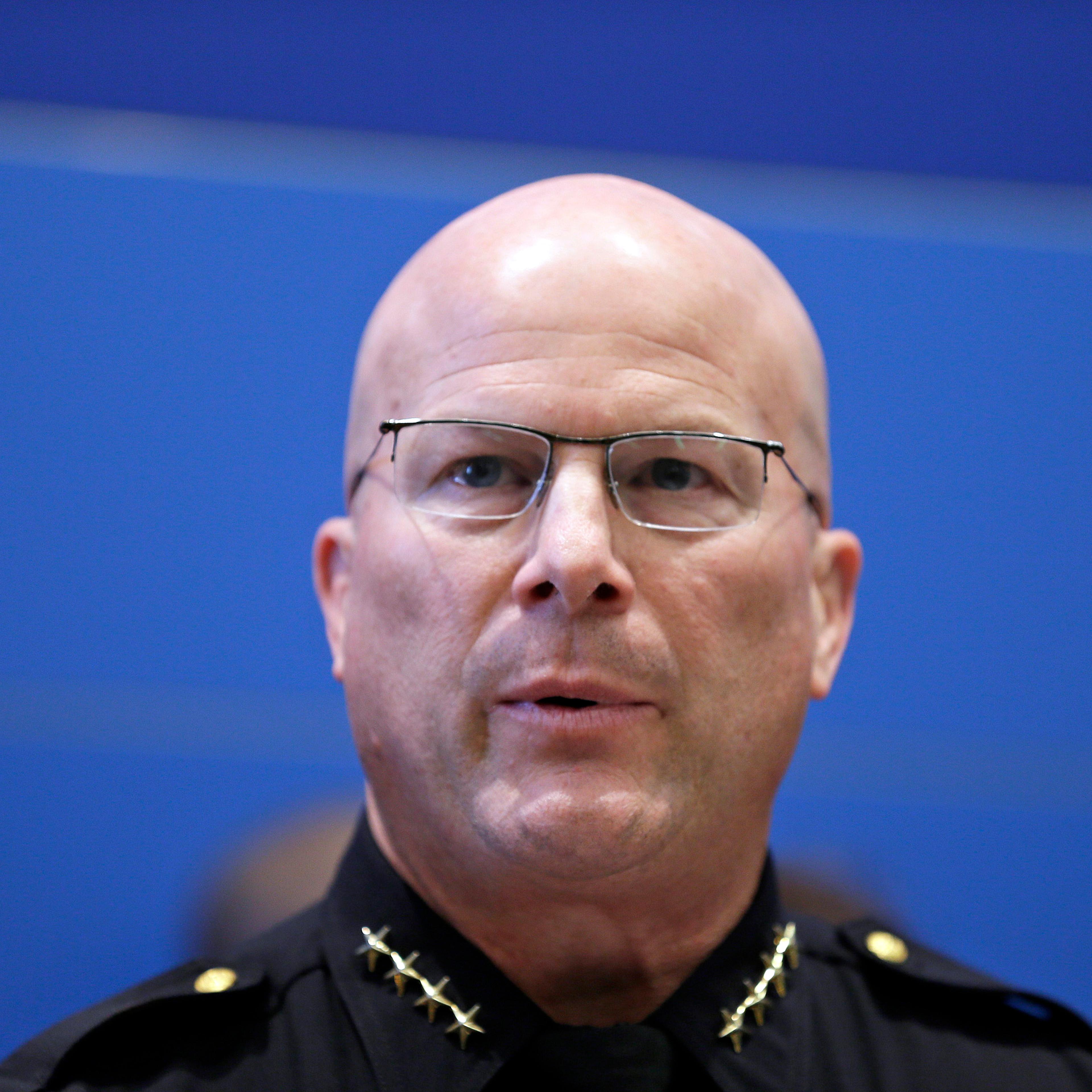 San Francisco Police Chief Greg Suhr during a news conference April 29, 2016, in San Francisco.