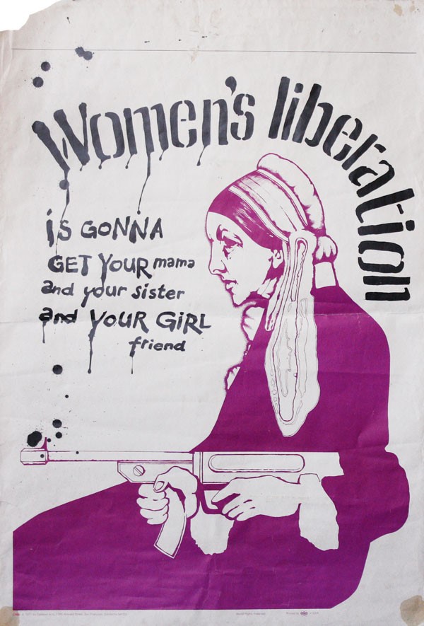 1971 women’s liberation poster, parodying 'Whistler's Mother,' from Celestial Arts, San Francisco