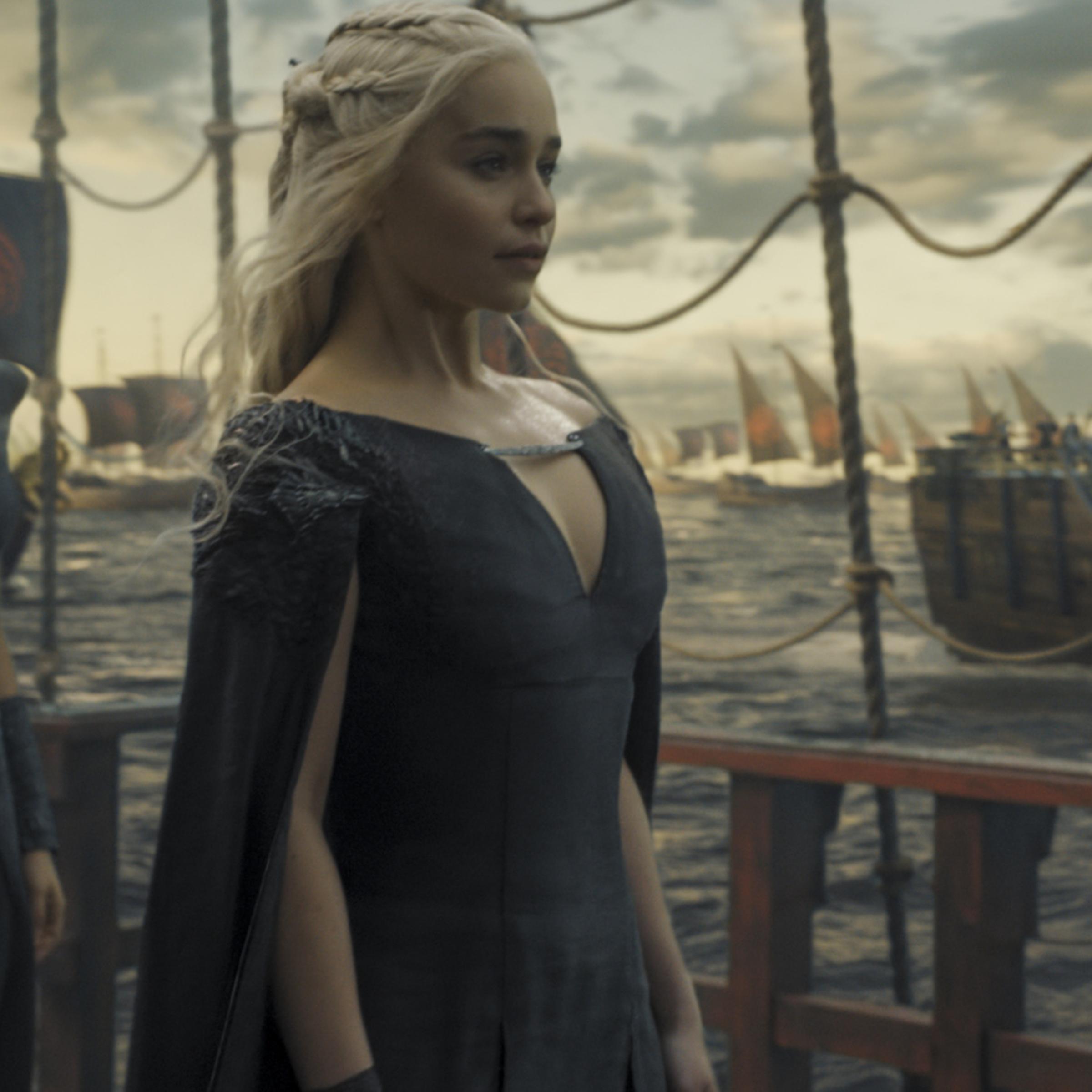 Emilia Clarke as Daenerys Targaryen in HBO's Game of Thrones