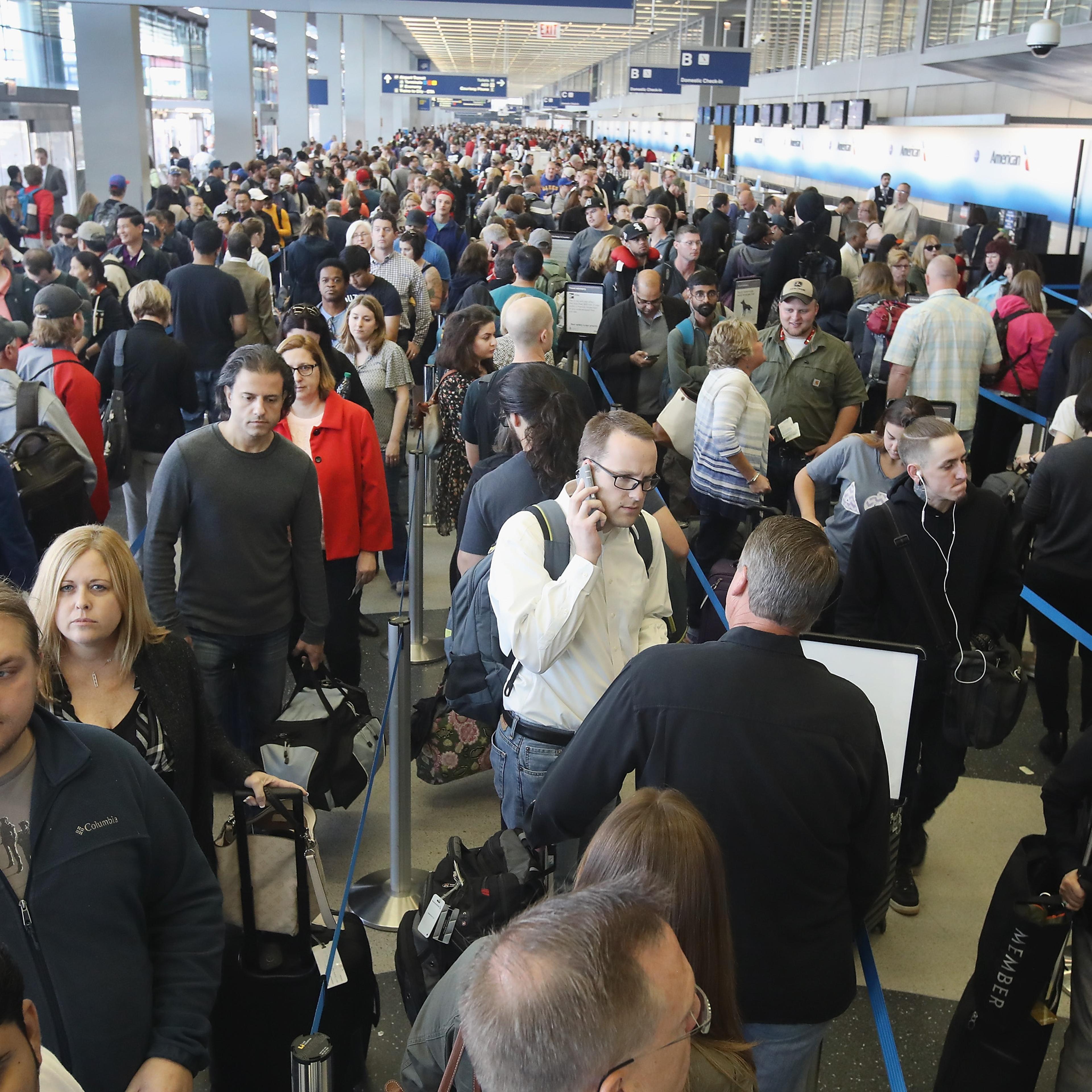 tsa ohare wait time security lines
