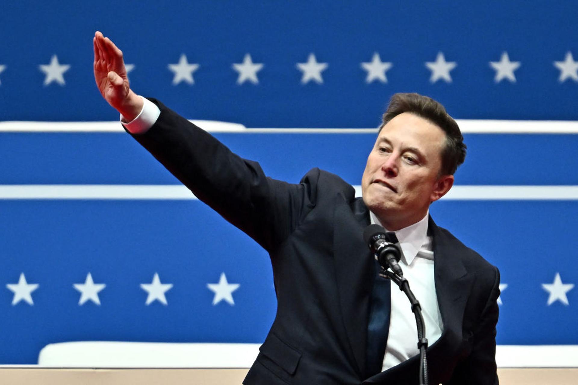Elon Wave Elon Musk Comments on Nazi-Like Salute Controversy