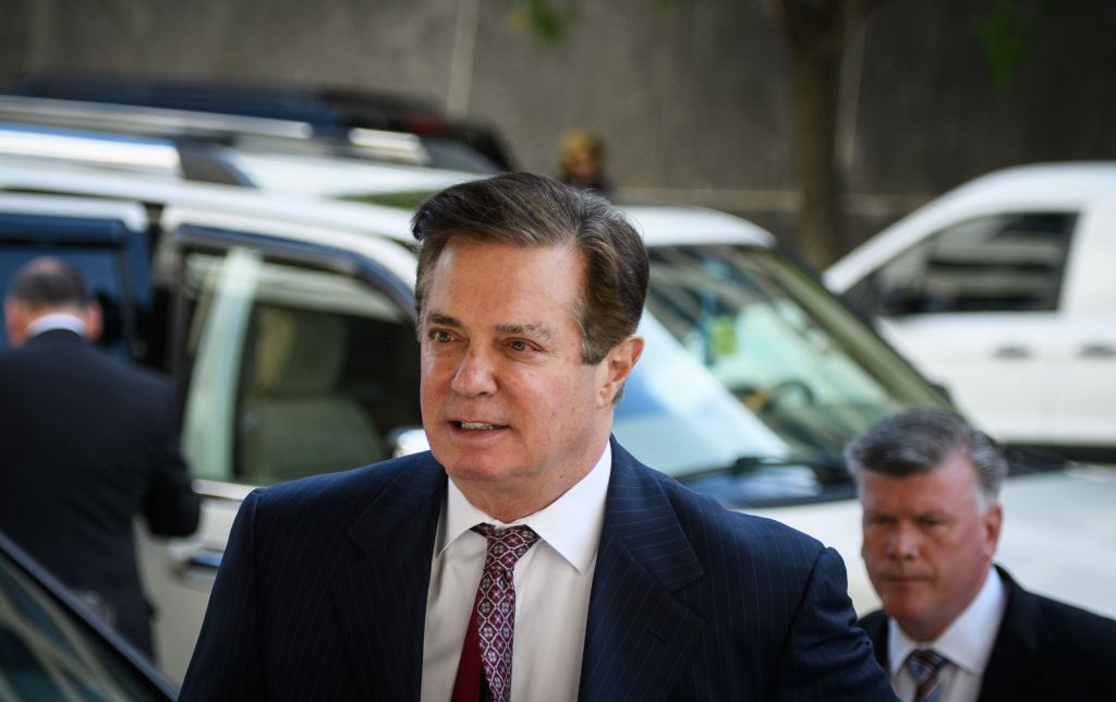 Paul Manafort arrives for a hearing at US District Court