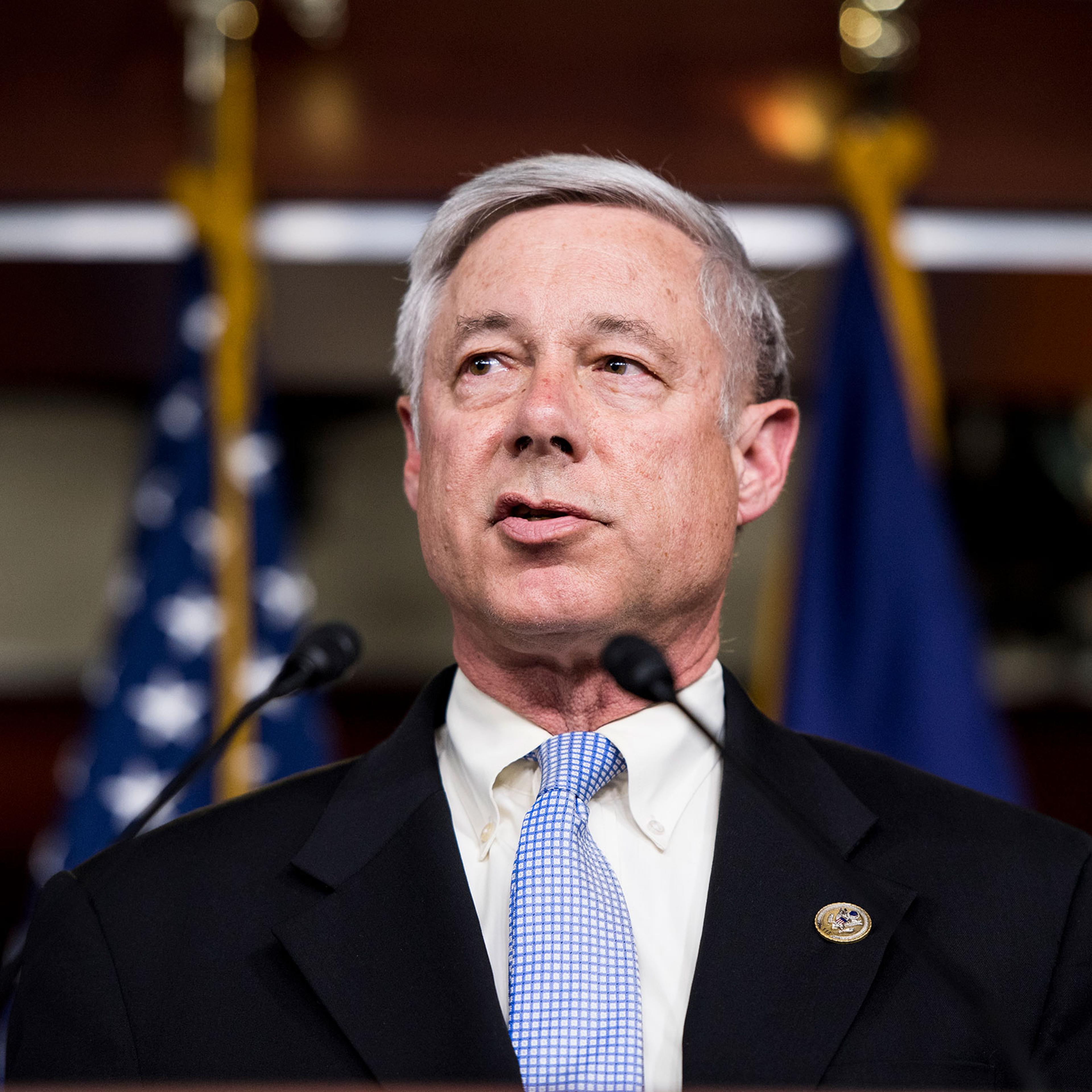 Rep. Fred Upton speaks during a news conference at the Capitol on May 9, 2018.